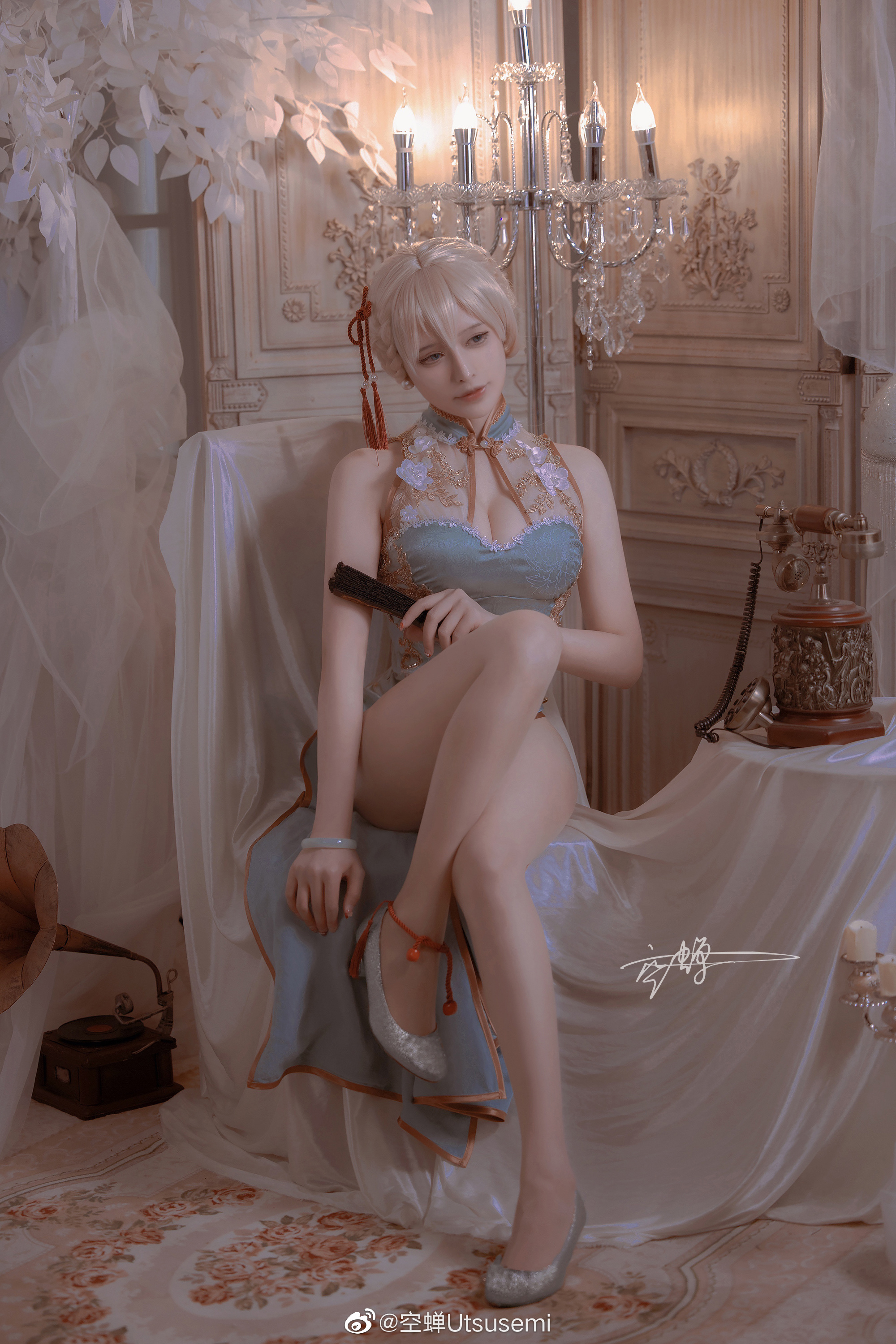 【COS正片】落日桐阴转,微风栀子香 少女前线 G36玉瓯立@空蝉Utsusemi COSPLAY-第9张
