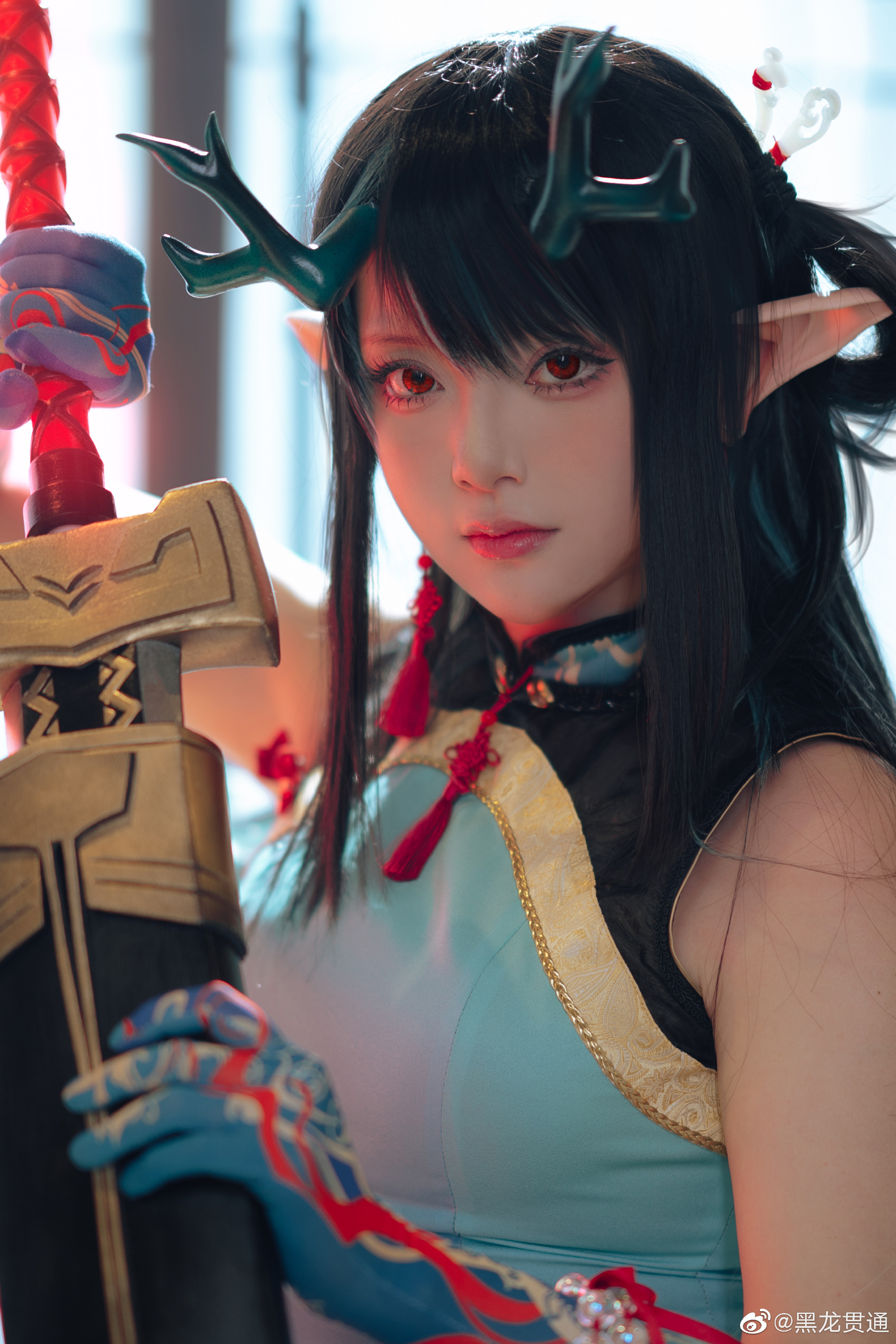 【COS】远山如黛，移步生烟，落墨为画，素色当身。 明日方舟 染尘烟 - 夕@黑龙贯通 COSPLAY-第14张