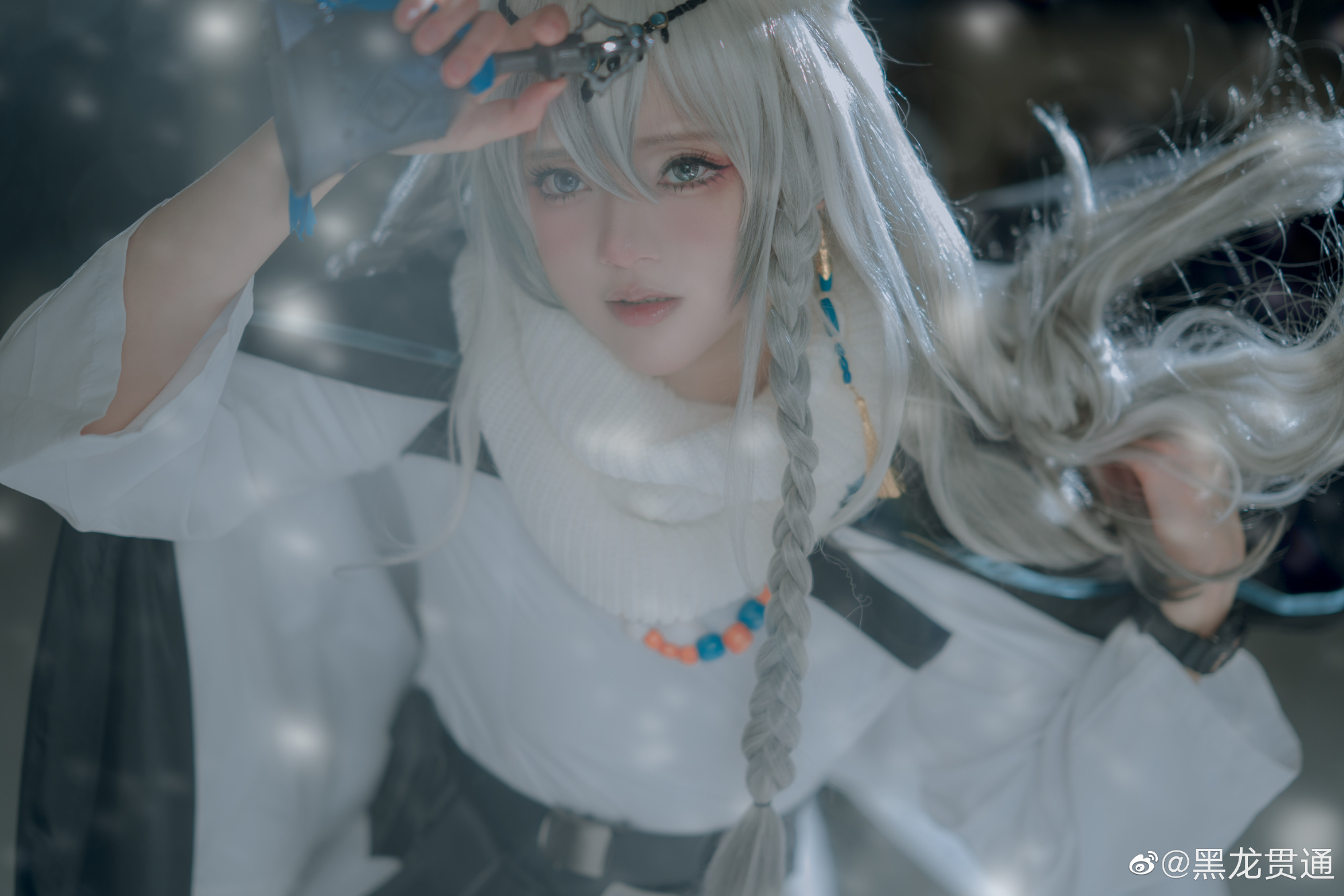 【COS正片】喀兰的光芒照耀在我们身上。 明日方舟 圣女大人初雪@黑龙贯通 COSPLAY-第8张