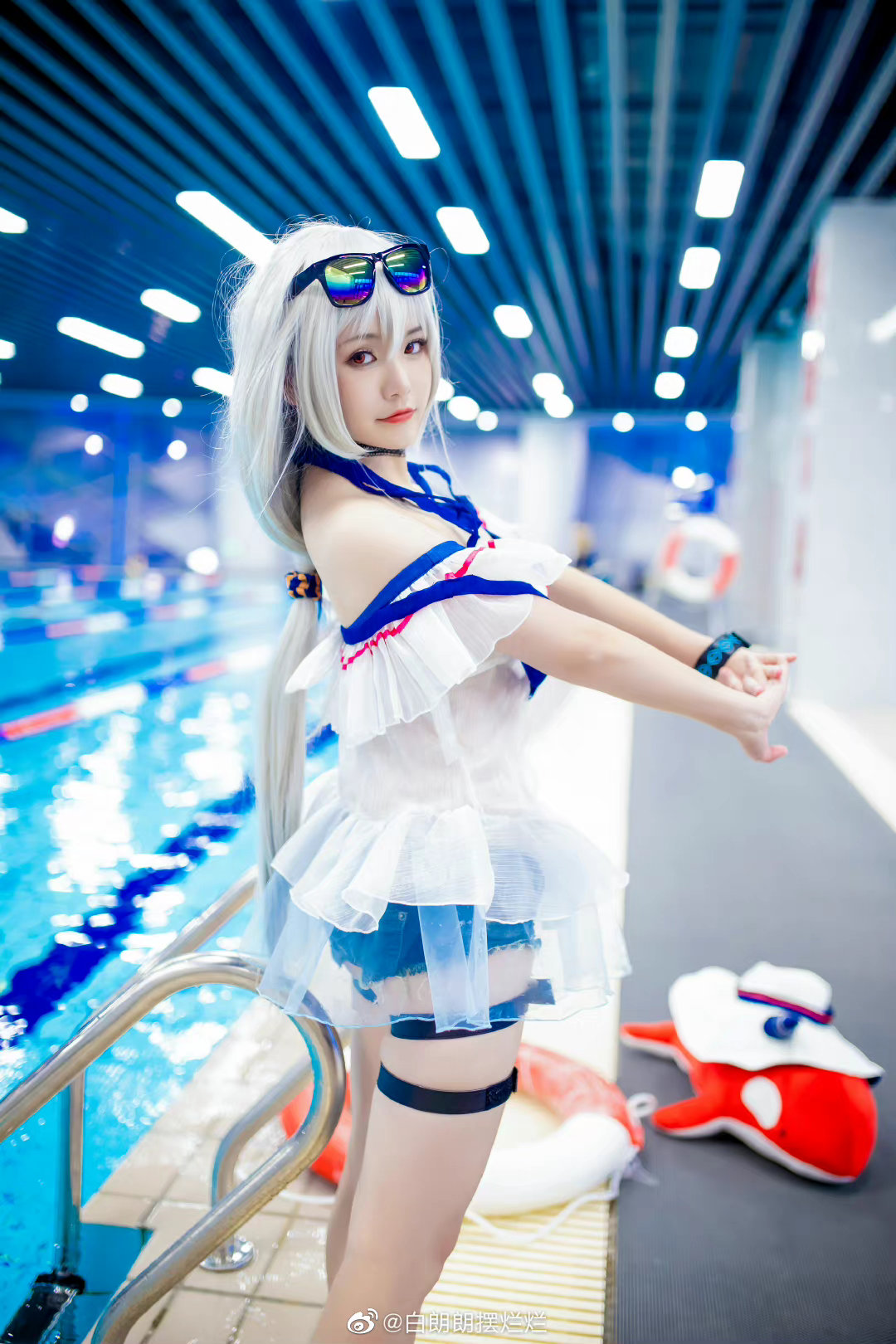 【COS】夏天要过去了。明日方舟 珊瑚海岸-驭浪WRO4 斯卡蒂@白朗朗摆烂烂 COSPLAY-第1张