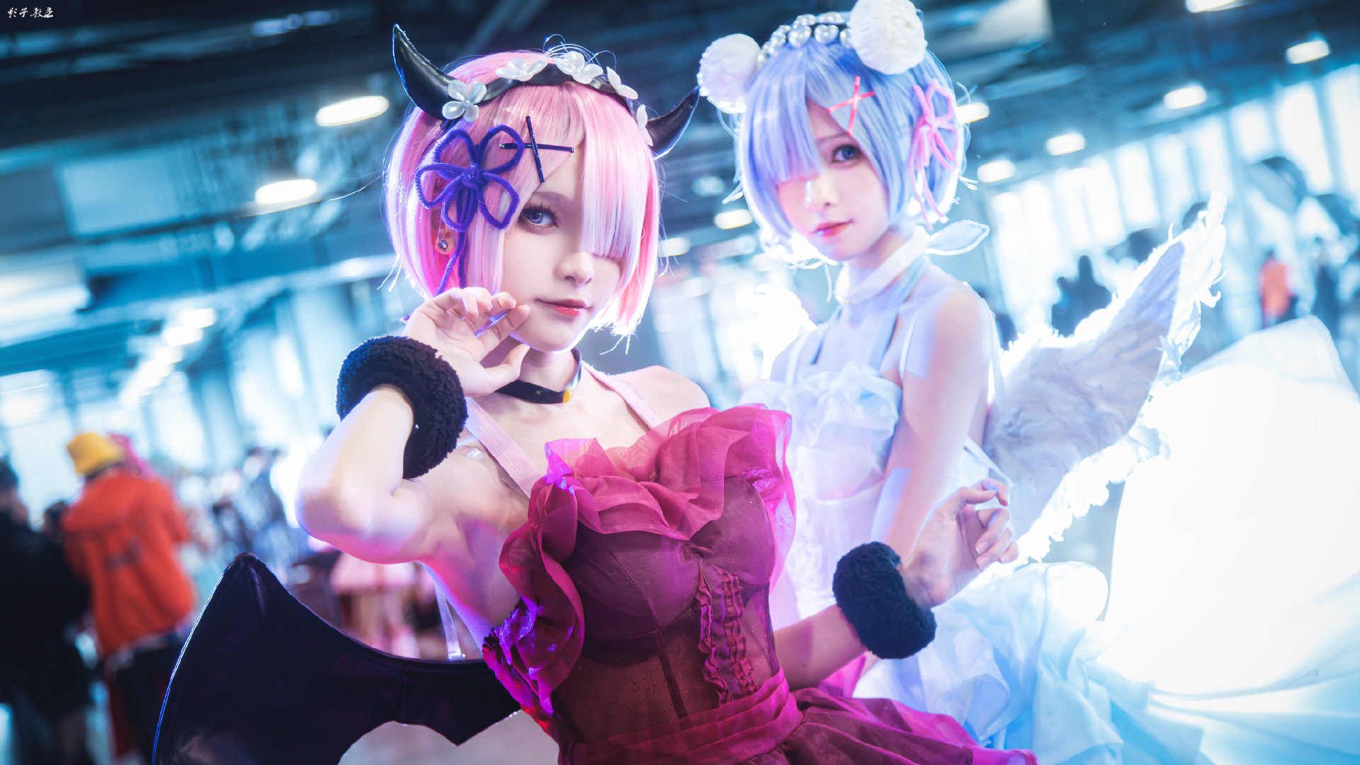 【COS】我们要一直在一起哦。 Re:从零开始的异世界生活  拉姆@千鸩每天都想吃螺蛳粉 蕾姆@安娜娜ovo COSPLAY-第1张