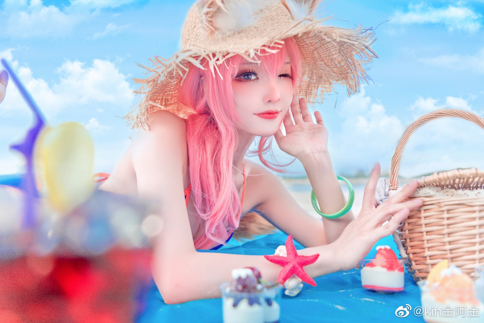 【COS】Fate/GrandOrder 比起海滨饮料与甜蜜陷阱……就是比糖果还要甜的小玉哦。@小粉十文字_ COSPLAY-第3张