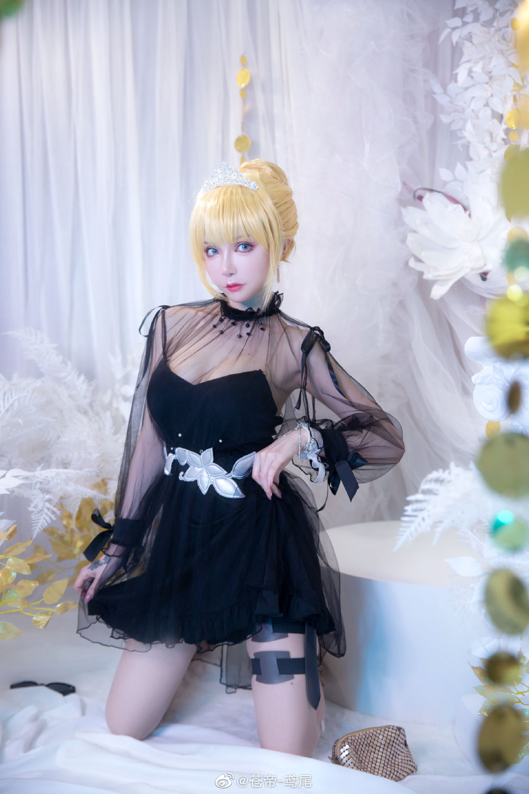【COS】Vtuber 阿米莉亚-华生，洋装礼服@苍帝-鸢尾 COSPLAY-第6张