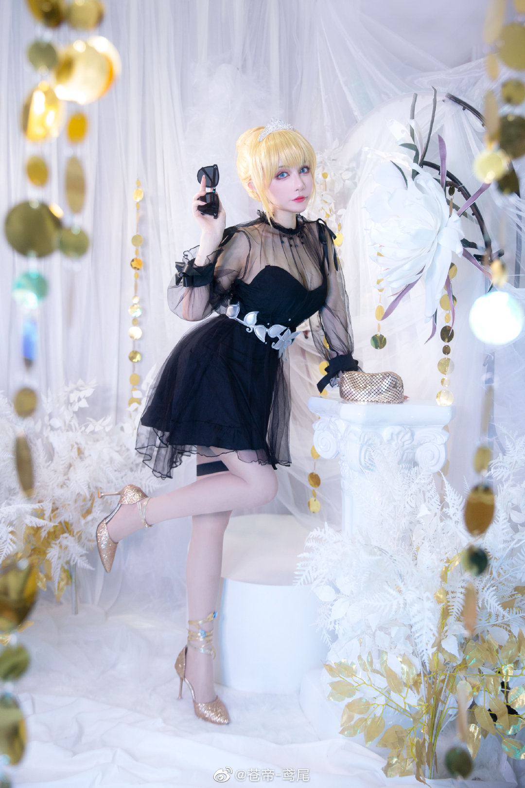 【COS】Vtuber 阿米莉亚-华生，洋装礼服@苍帝-鸢尾 COSPLAY-第2张