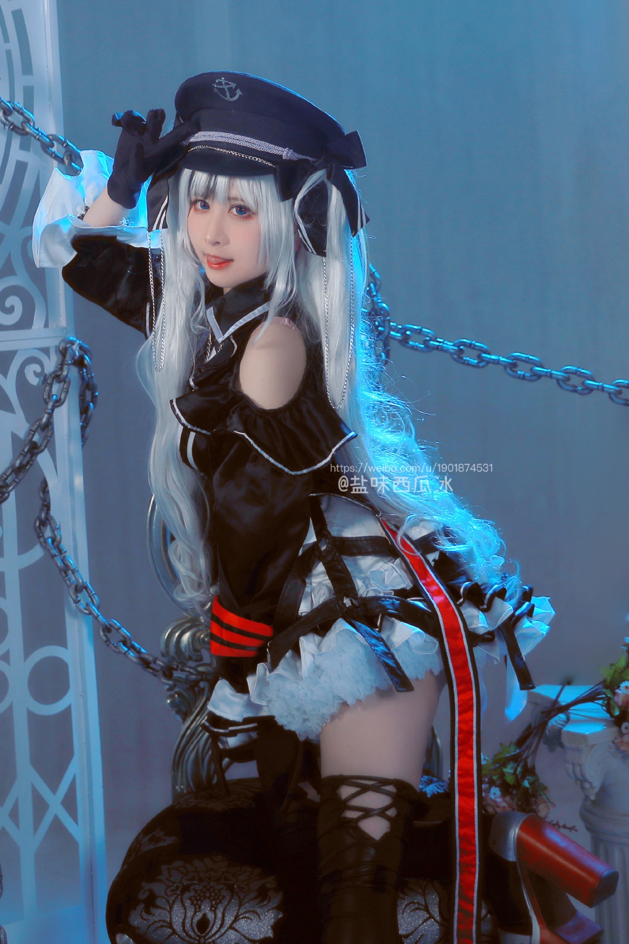 【COS】易北是坏孩子，所以要让指挥官更伤脑筋哦！碧蓝航线 易北 @盐味西瓜冰 COSPLAY-第2张