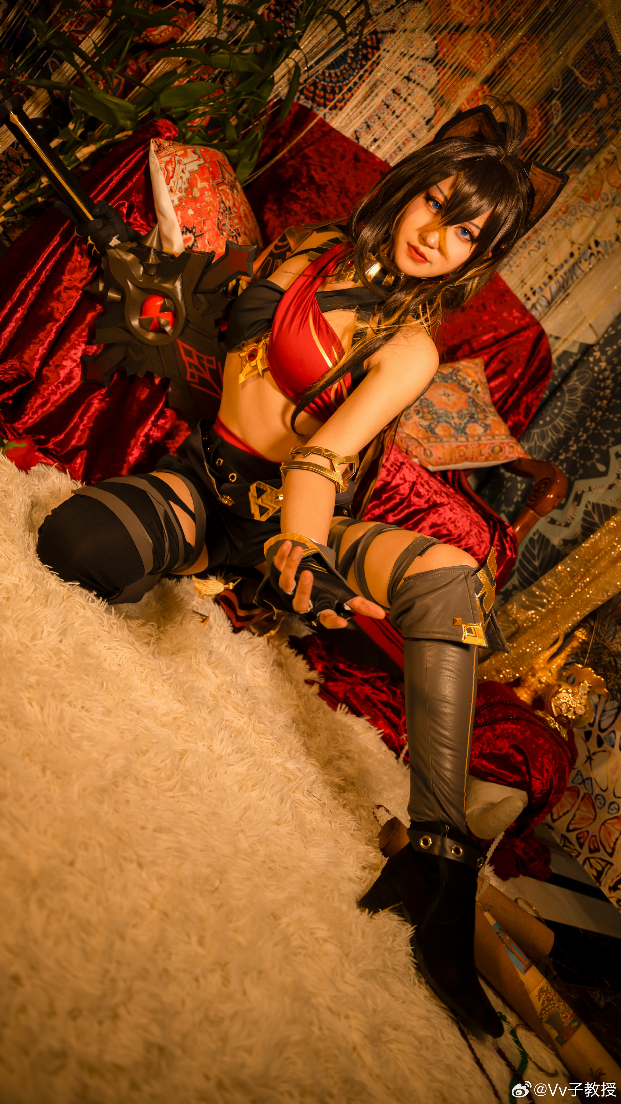 cosplay 时光荏苒，我搞原神已经是第三年了！！原神 迪希雅@Vv子教授 COSPLAY-第4张