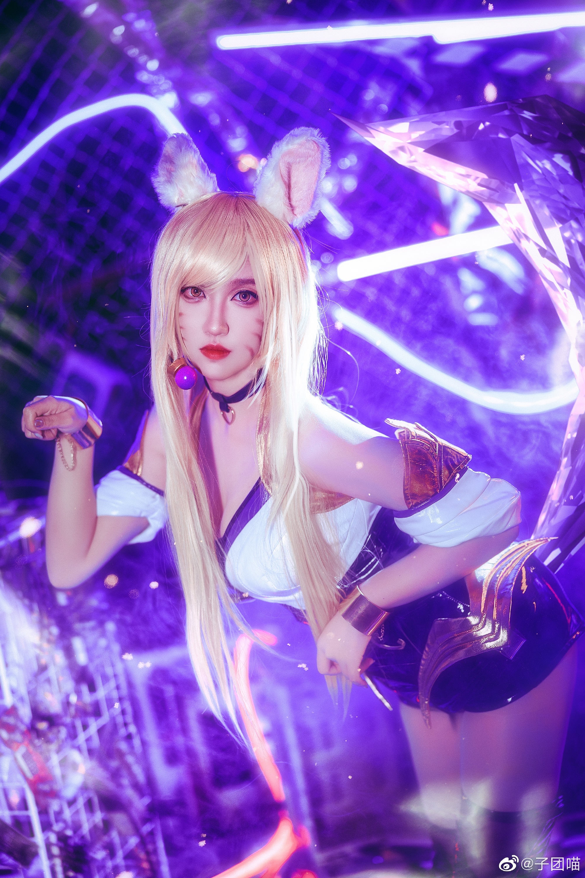 【COS】想和我玩么？可别怪我的尾巴无情～ 英雄联盟 KDA-阿狸@子团喵 COSPLAY-第1张
