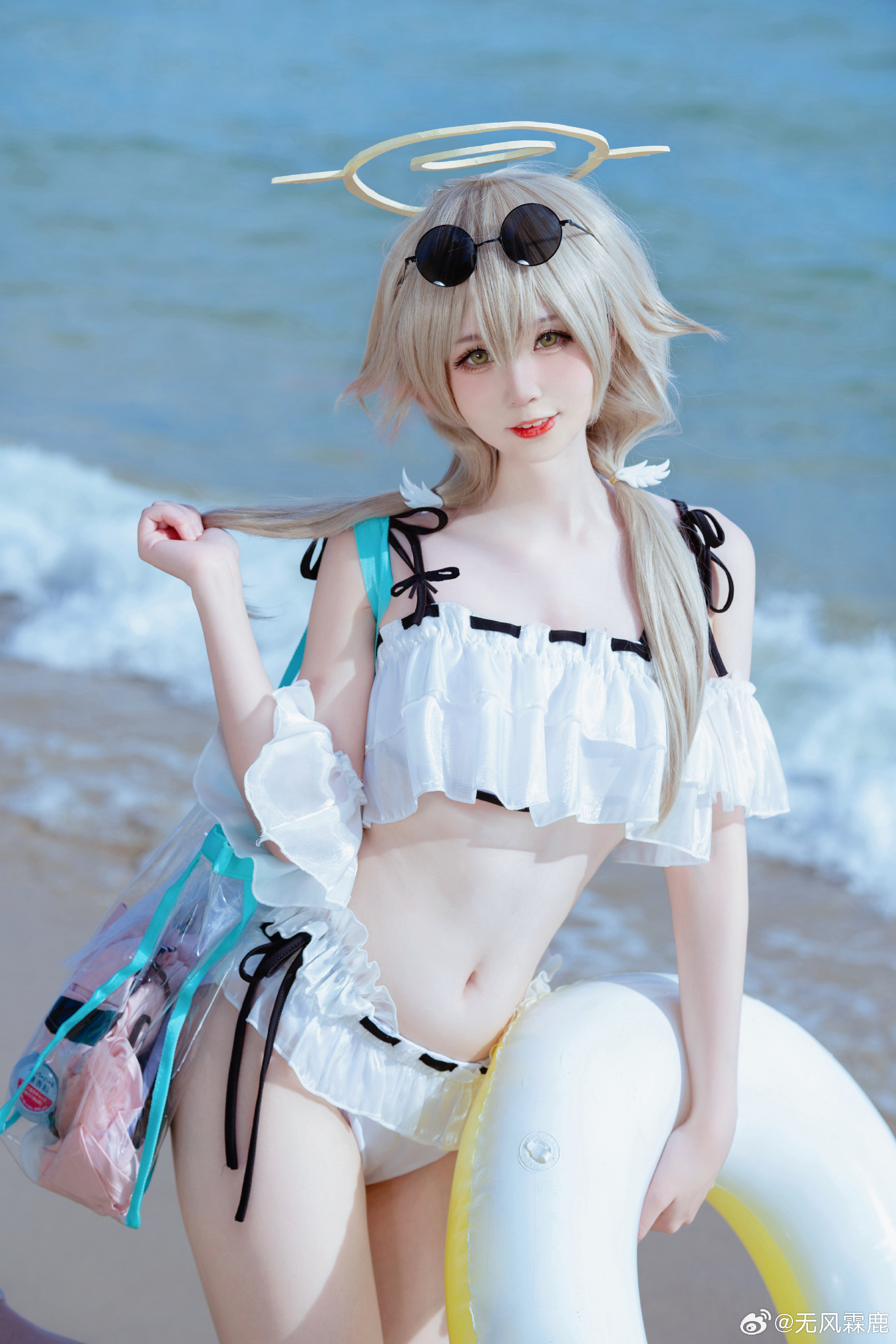 今天天气真好，老师，一起来和佩洛洛冒险吧！ 碧蓝档案 水着日富美@无风霖鹿-玩偶屋