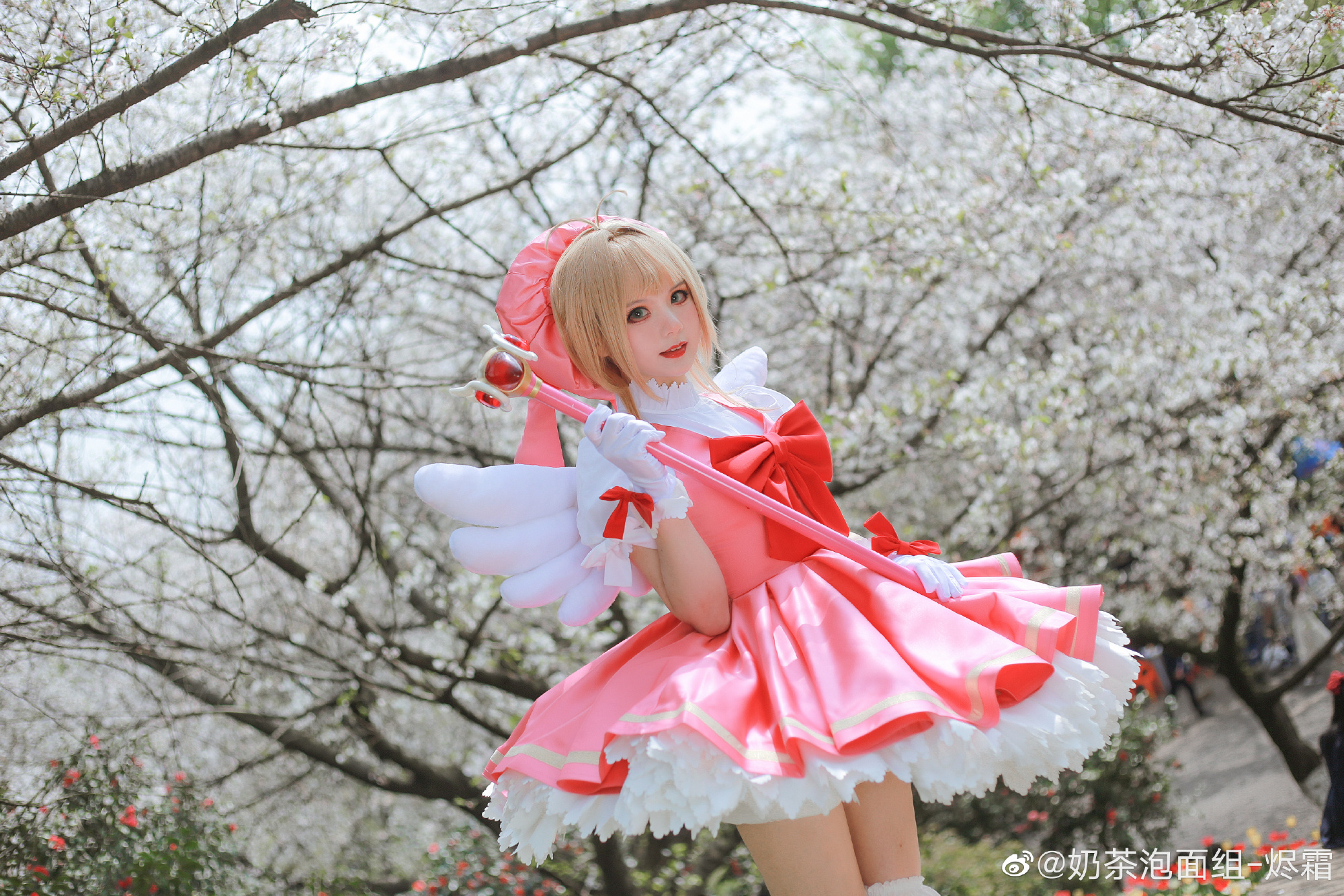 【COS】赶上了今年长沙最后的樱花，也算圆满了~ 魔卡少女樱 木之本樱@奶茶泡面组-烬霜 COSPLAY-第3张