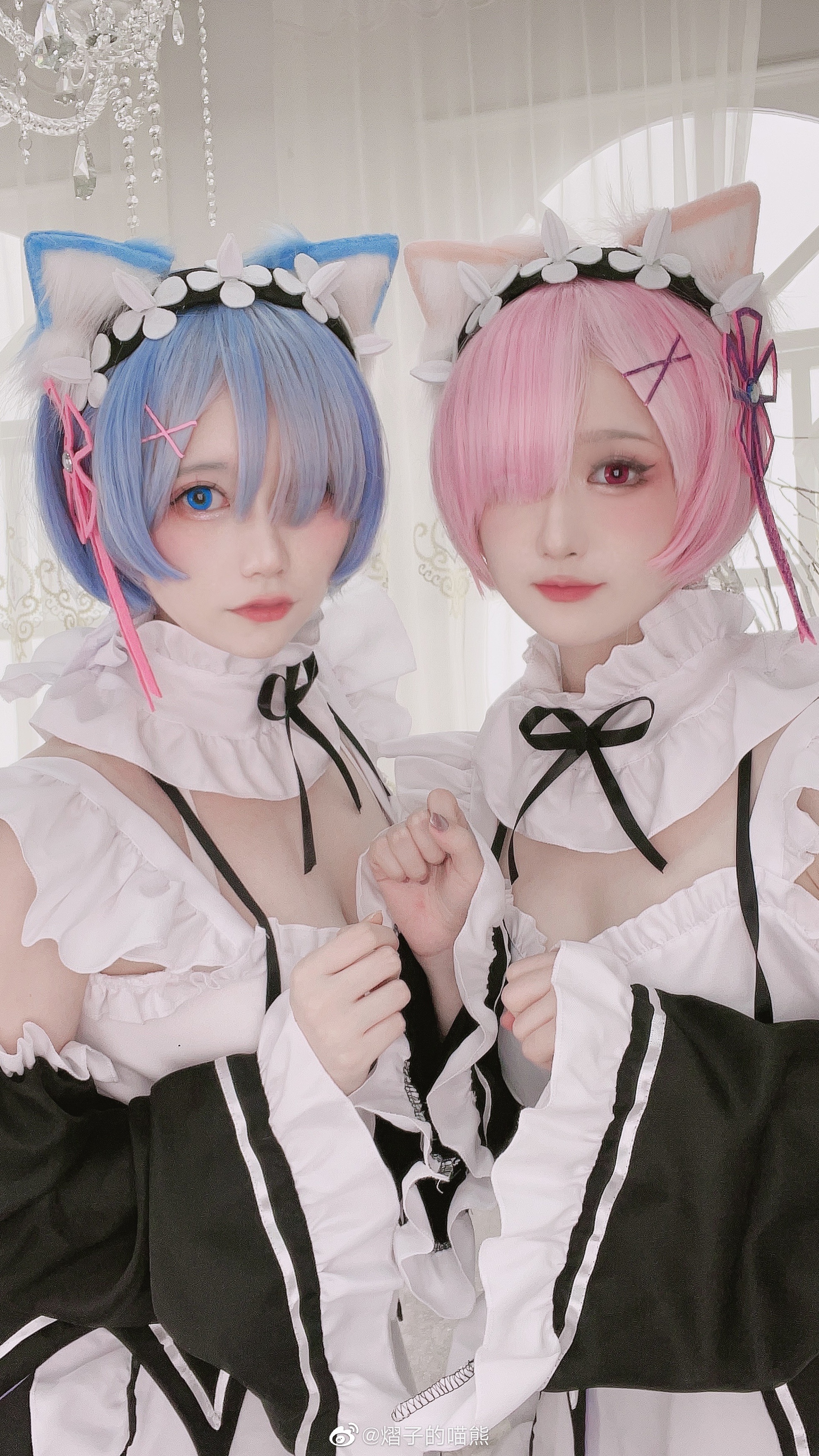 【COS正片】re:从零开始的异世界生活 蕾姆@熠子的喵熊 拉姆@楽楽楽米 COSPLAY-第6张