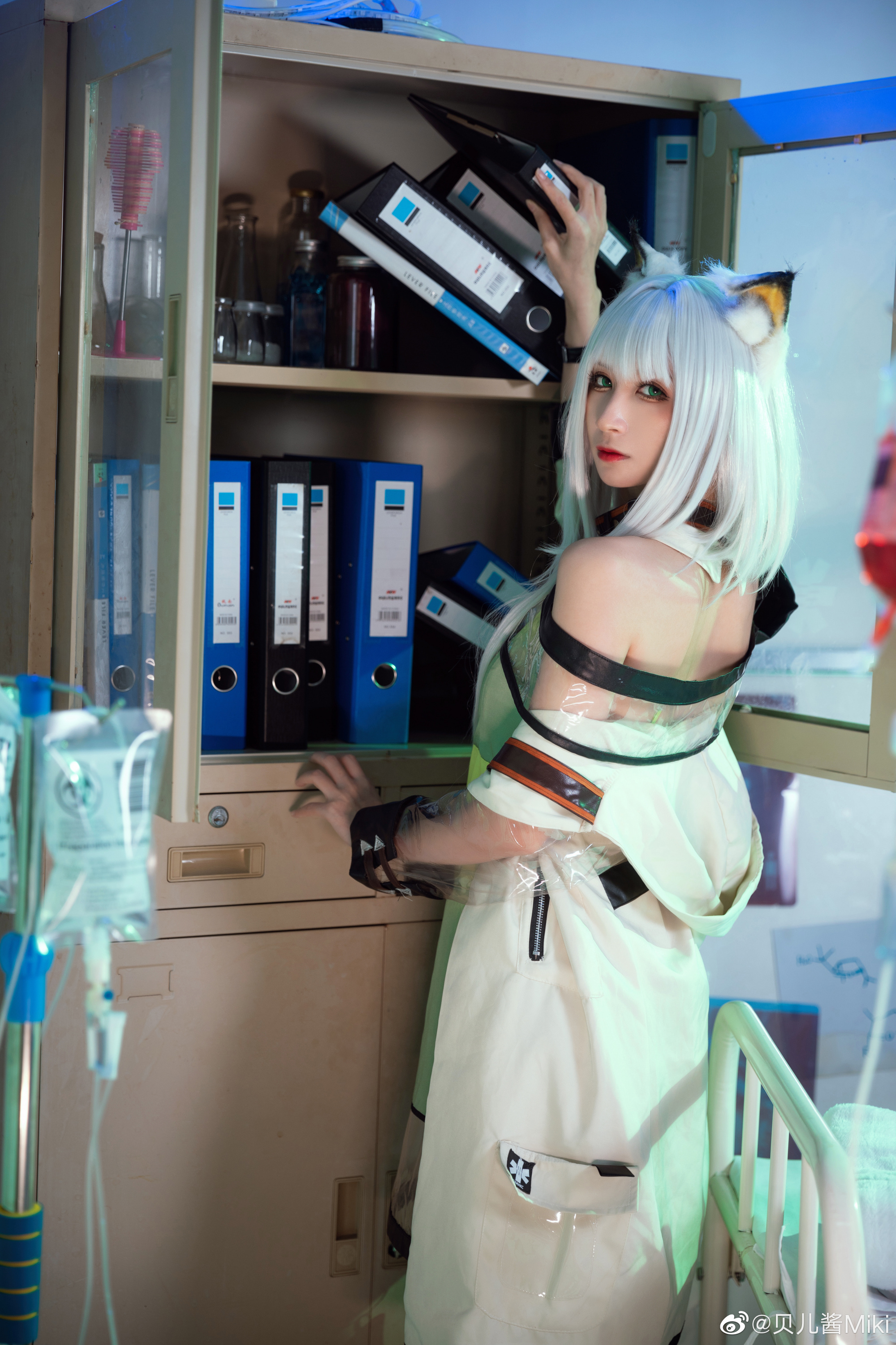 【COS】博士，请坐。别紧张，我只是来查看你的身体状况。 明日方舟 凯尔希@贝儿酱Miki COSPLAY-第12张