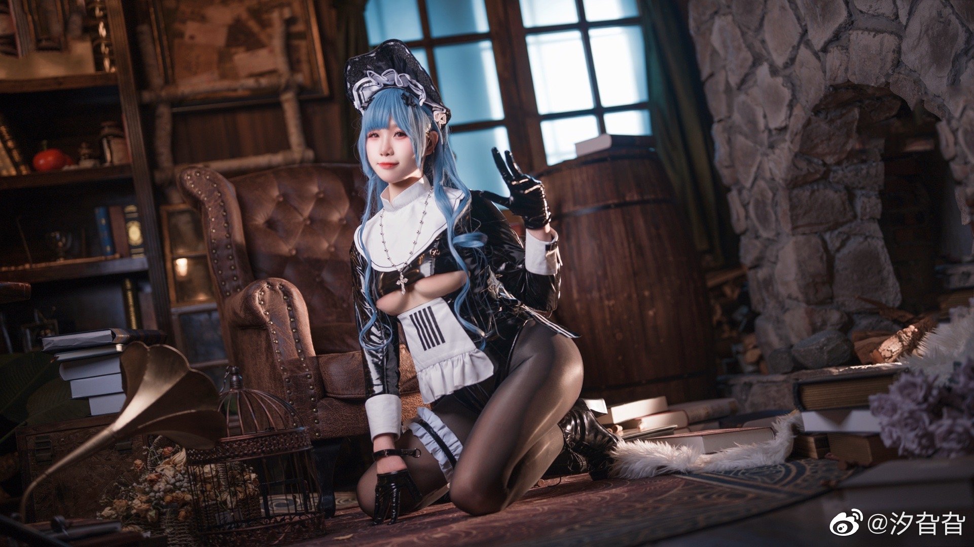 要我当你的女仆？嗯哼 碧蓝航线 马可波罗 女仆装@汐旮旮 COSPLAY-第7张