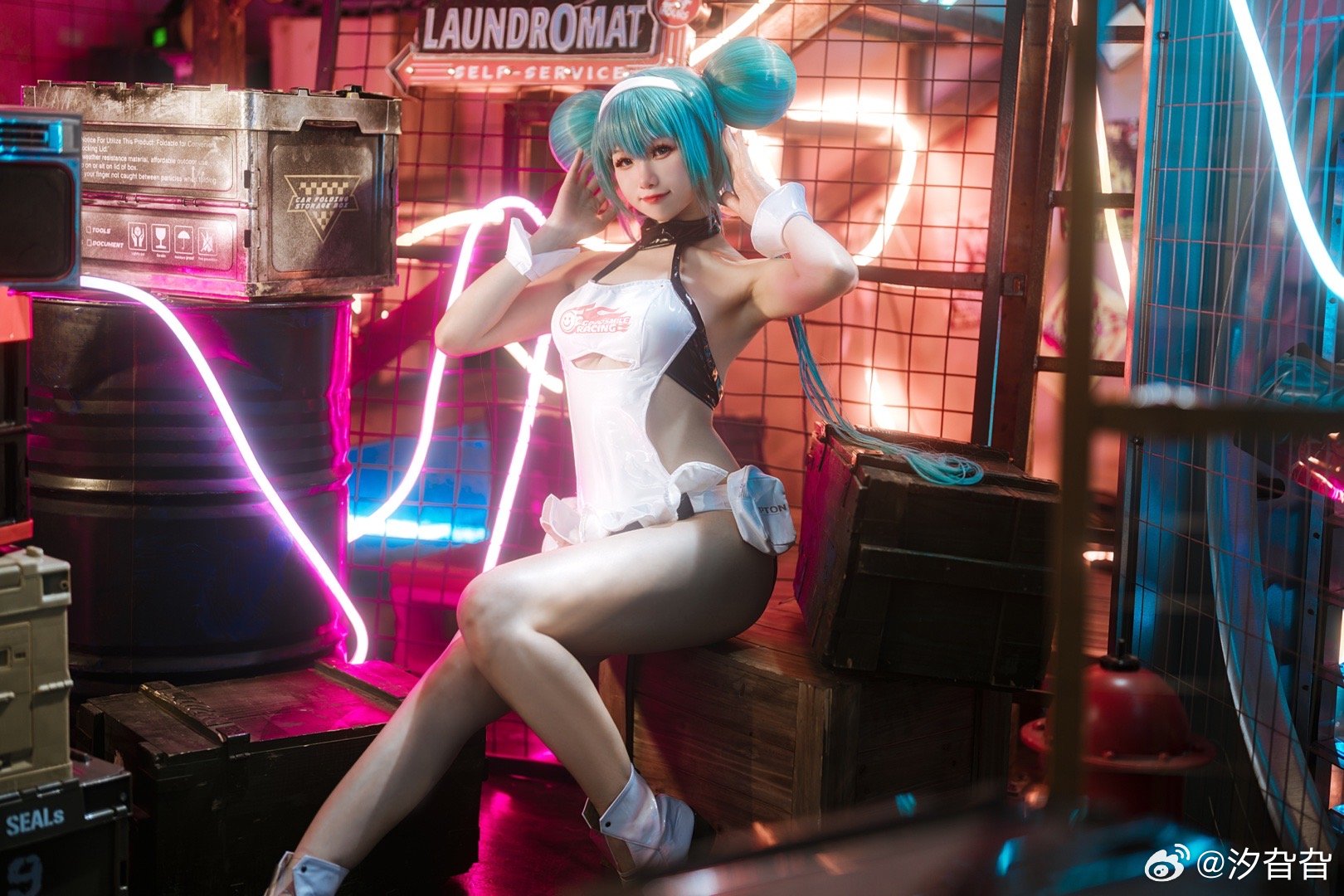 cosplay 初音未来 vocaloid 赛车初音@汐旮旮 COSPLAY-第2张
