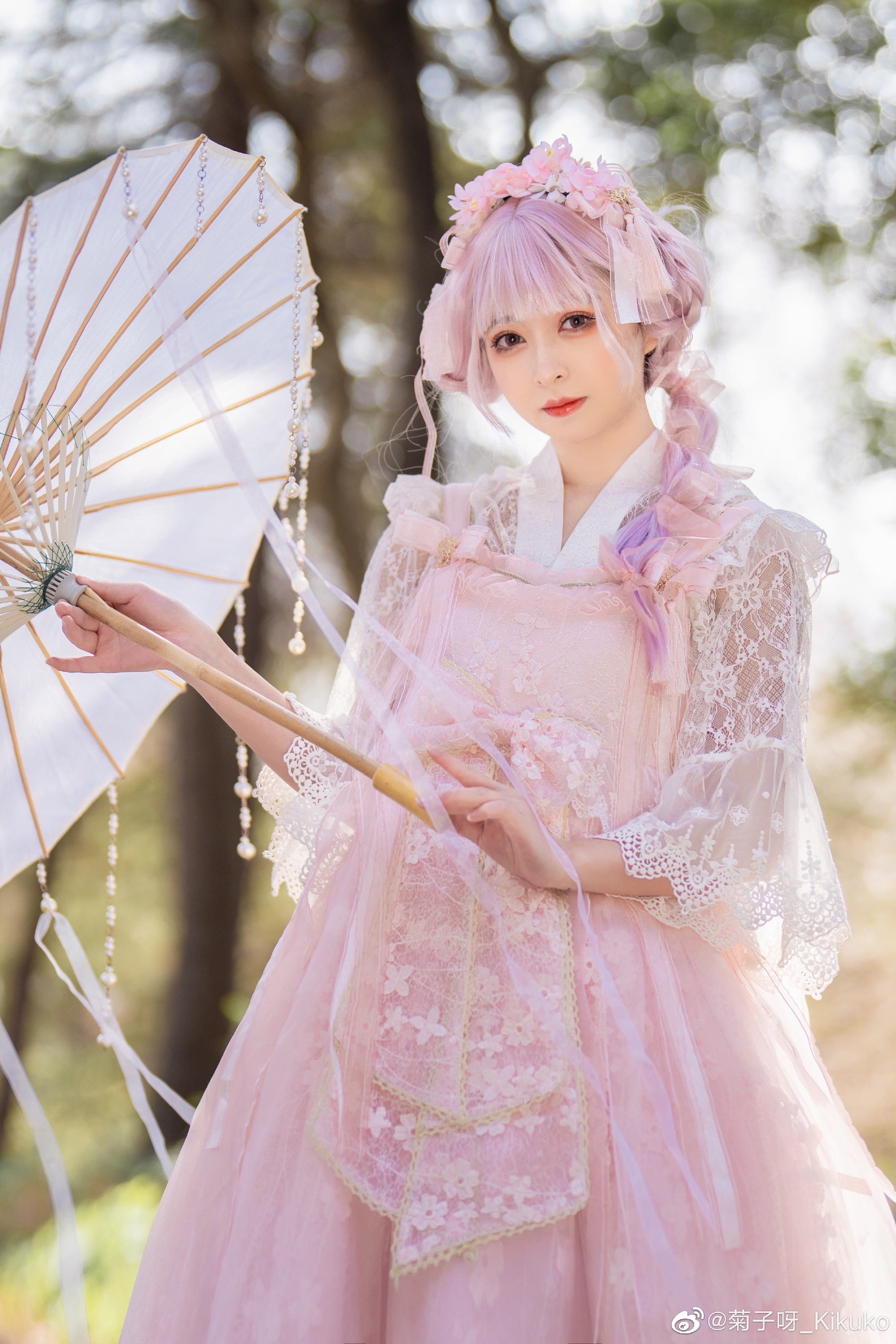 图片[5]-lolita装扮 ?樱花季要到啦！不来条樱花粉新裙裙？?@菊子呀_Kikuko-米哈社