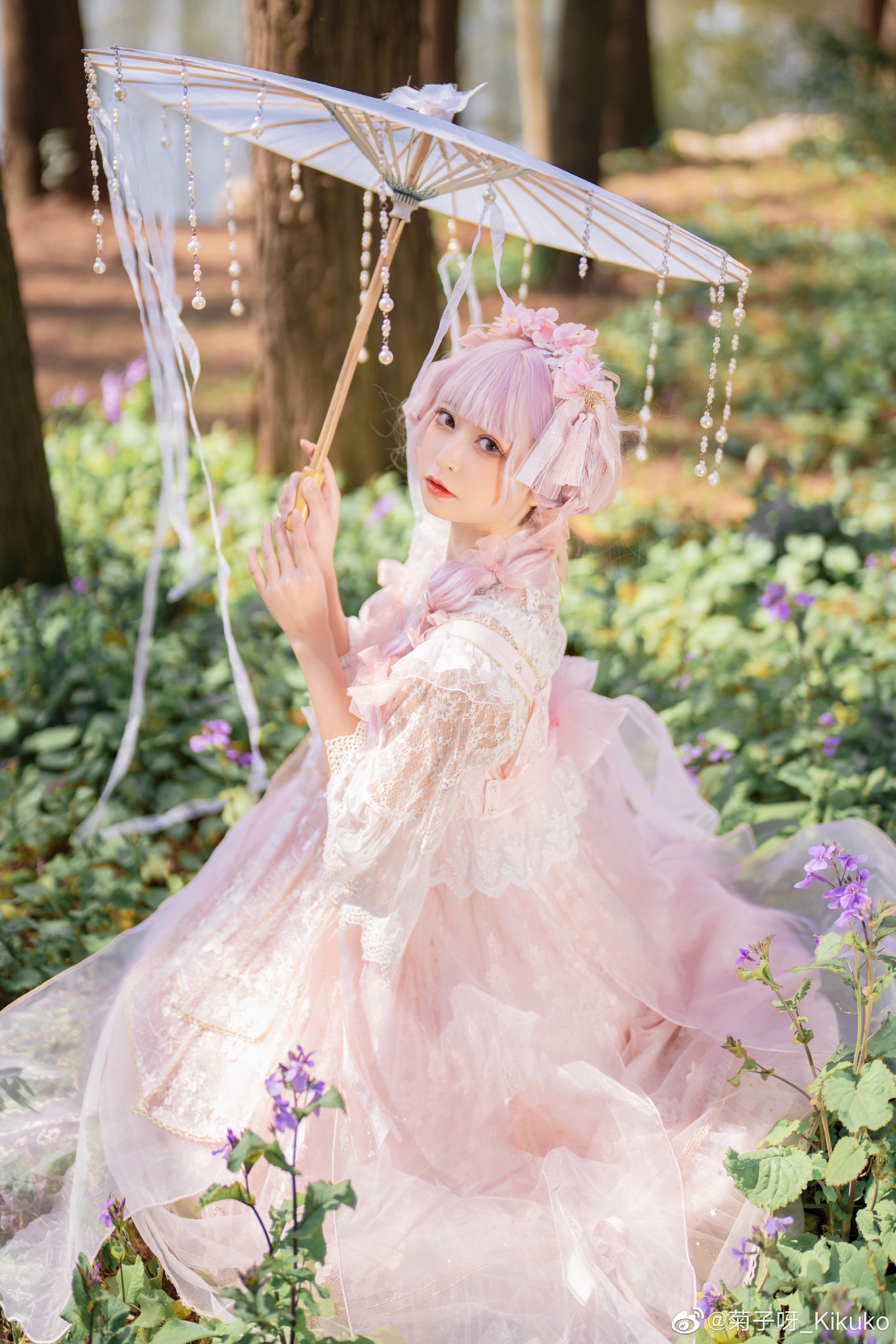 图片[7]-lolita装扮 ?樱花季要到啦！不来条樱花粉新裙裙？?@菊子呀_Kikuko-米哈社