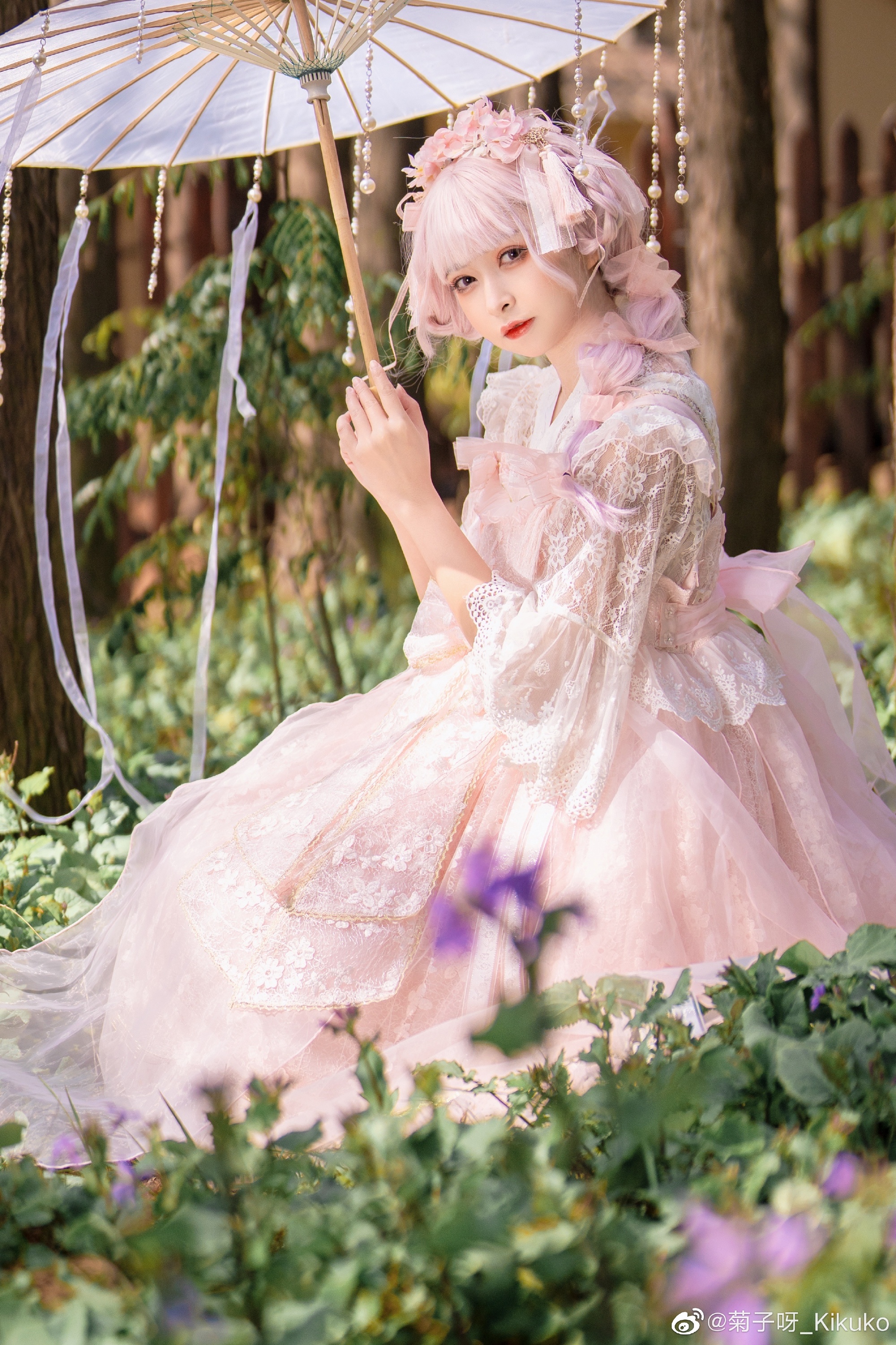 图片[10]-lolita装扮 ?樱花季要到啦！不来条樱花粉新裙裙？?@菊子呀_Kikuko-米哈社