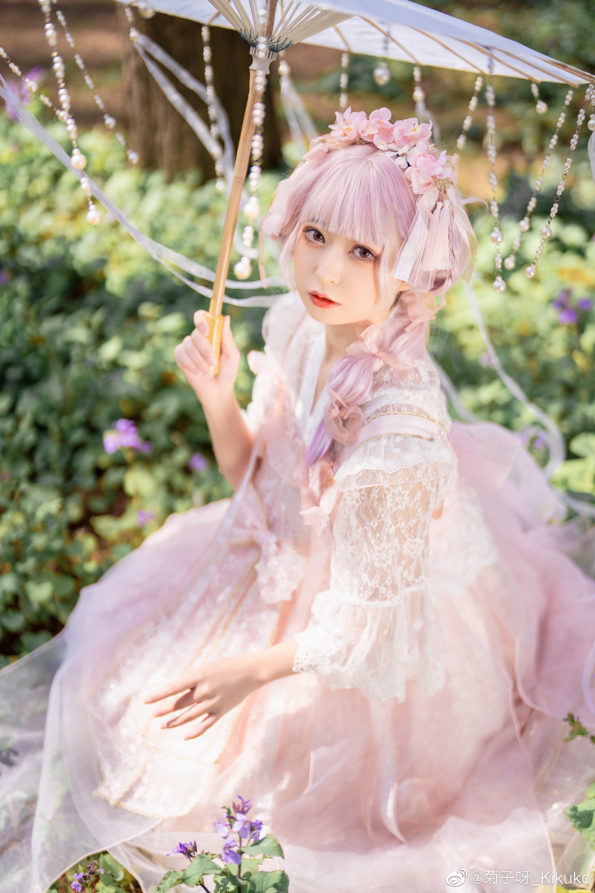 图片[9]-lolita装扮 ?樱花季要到啦！不来条樱花粉新裙裙？?@菊子呀_Kikuko-米哈社