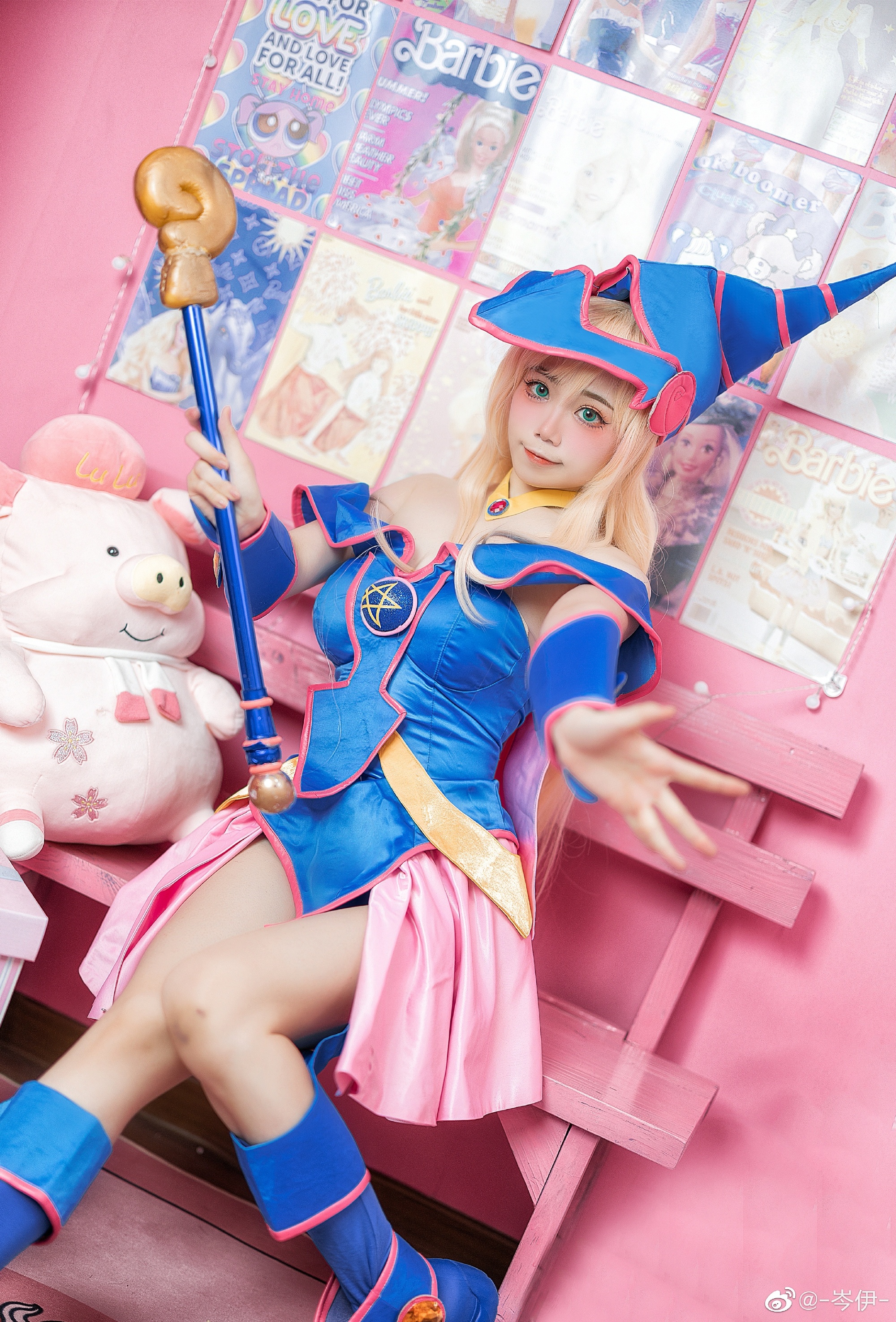 【COS正片】是你的童年女神嘛！ 游戏王–黑魔导女孩cos正片@-岑伊- COSPLAY-第8张