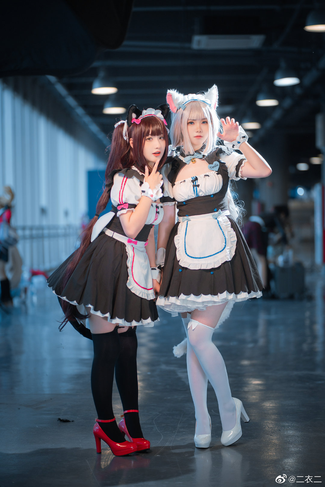 【COS】先吐个双人九图  猫娘太可爱啦！ ​​​ 巧克力与香子兰 @Orange橘崽 @一大碗杏仁豆腐 COSPLAY-第1张