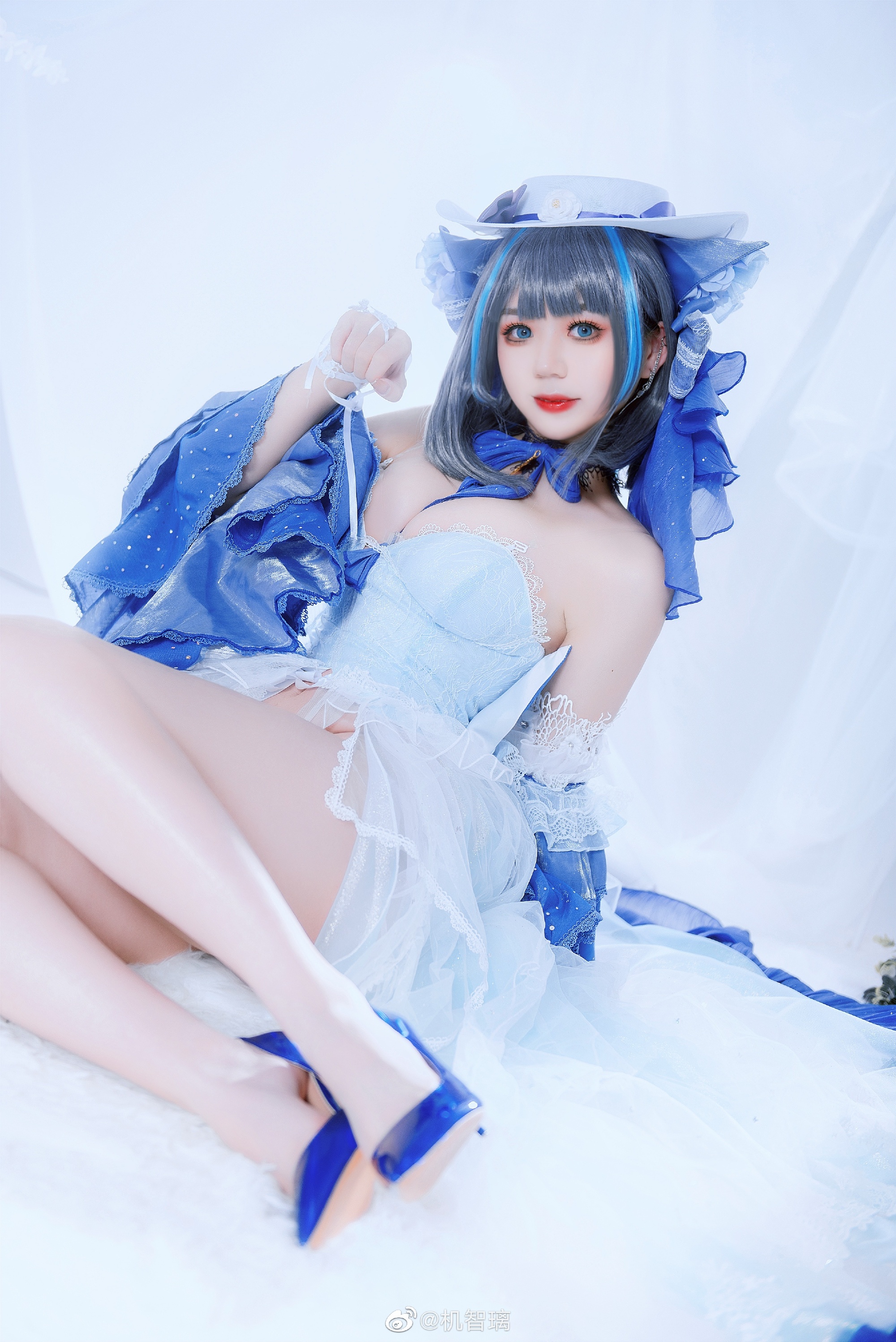 【COS】碧蓝航线 柴郡 冰雪公主♡ @机智璃 COSPLAY-第5张