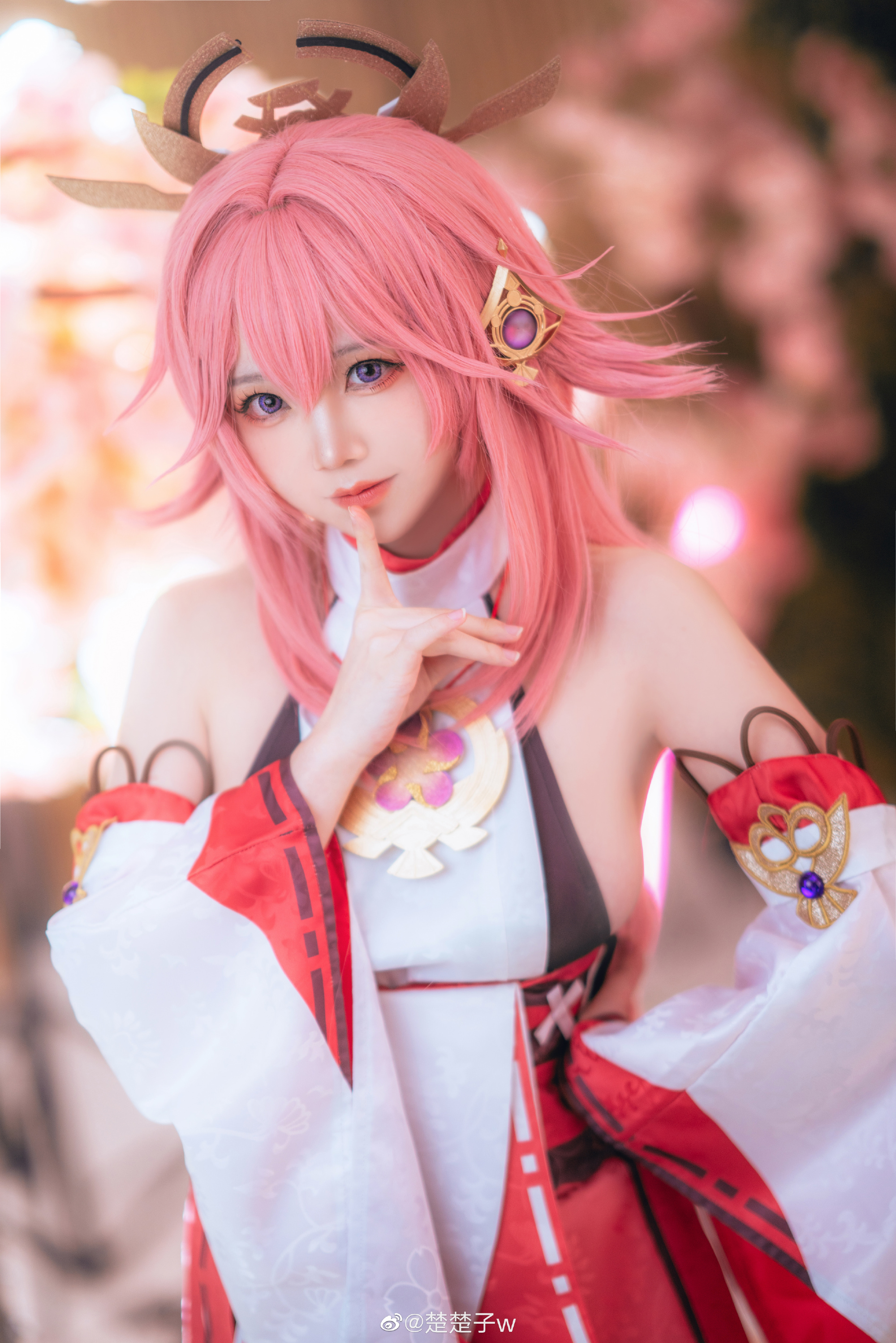 人类很有趣，所以我才如此喜欢人类。 原神 八重神子@楚楚子w COSPLAY-第4张