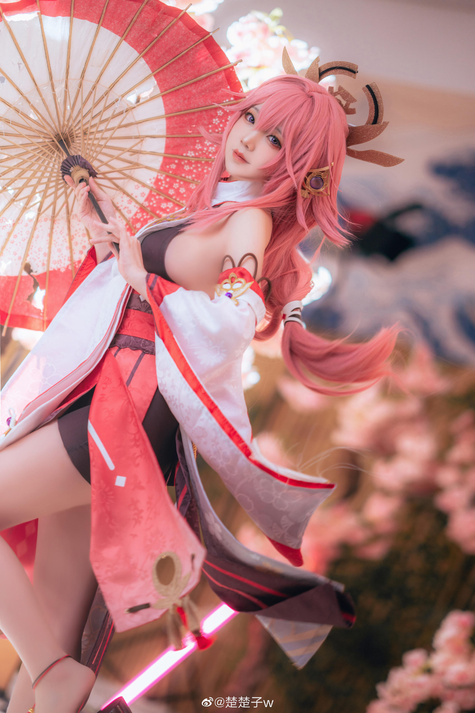 人类很有趣，所以我才如此喜欢人类。 原神 八重神子@楚楚子w COSPLAY-第1张