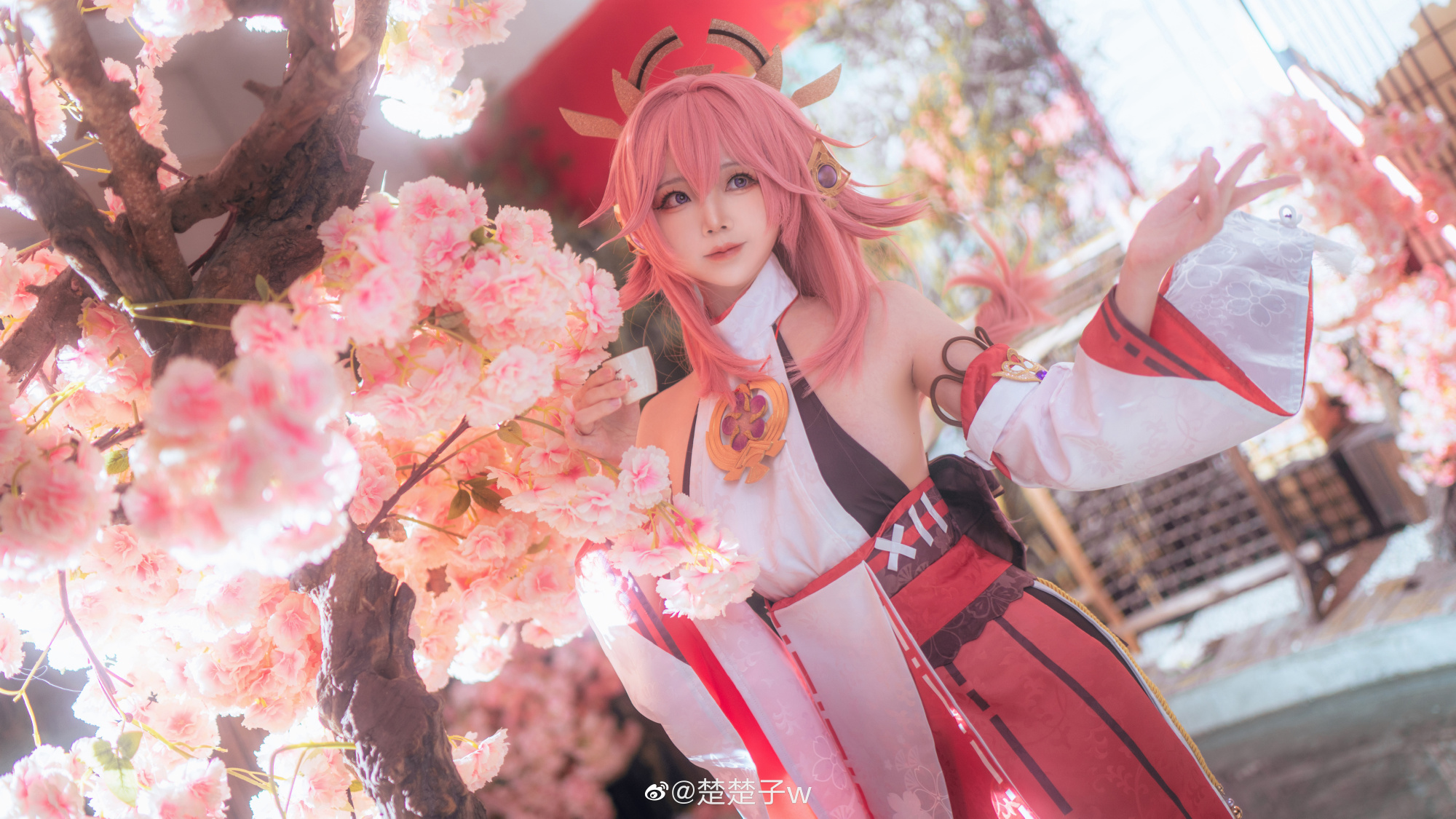 人类很有趣，所以我才如此喜欢人类。 原神 八重神子@楚楚子w COSPLAY-第14张