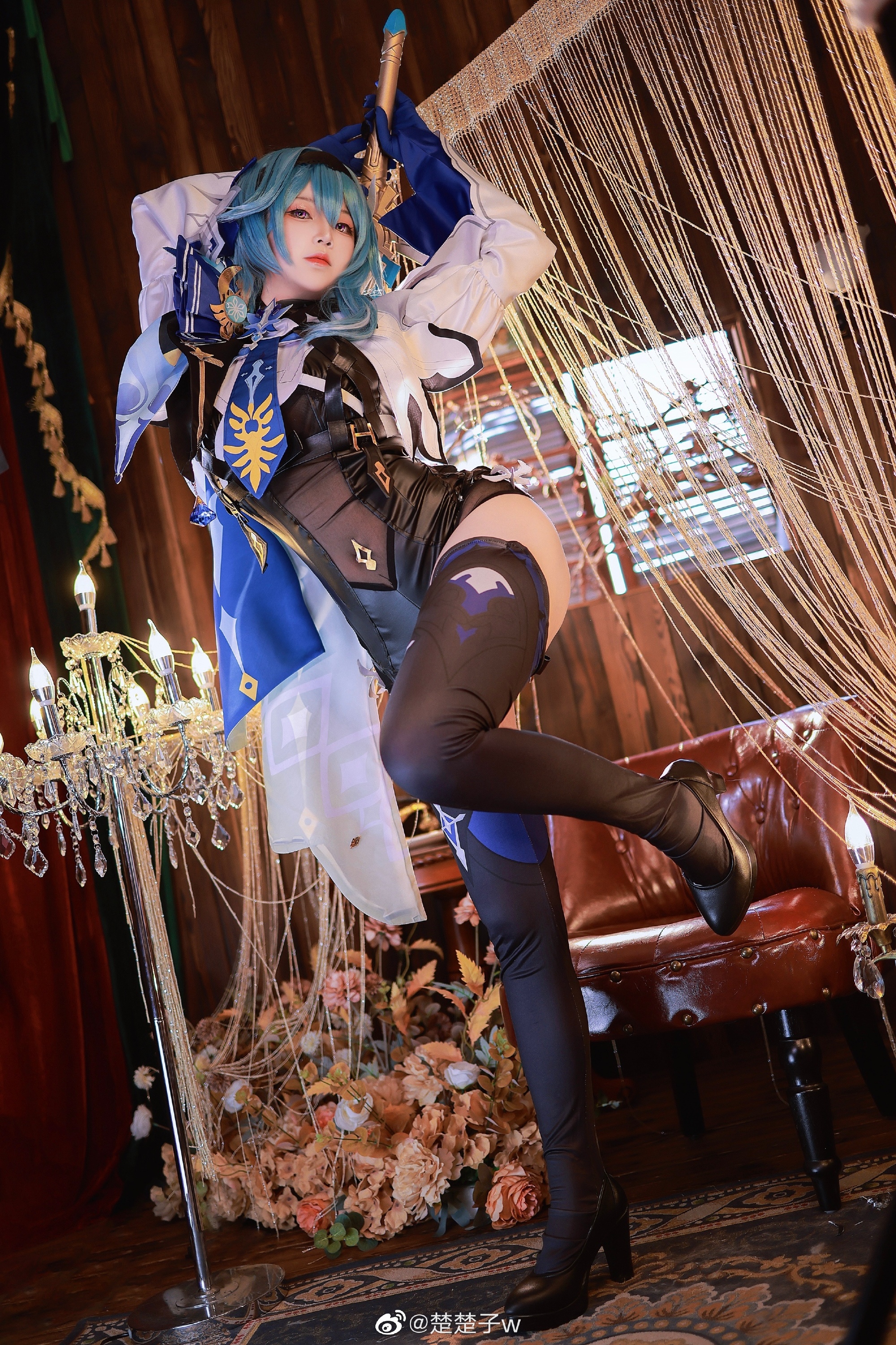 【cos正片】 那就…与罪人共舞一曲 如何？ 原神 优菈@楚楚子w COSPLAY-第3张