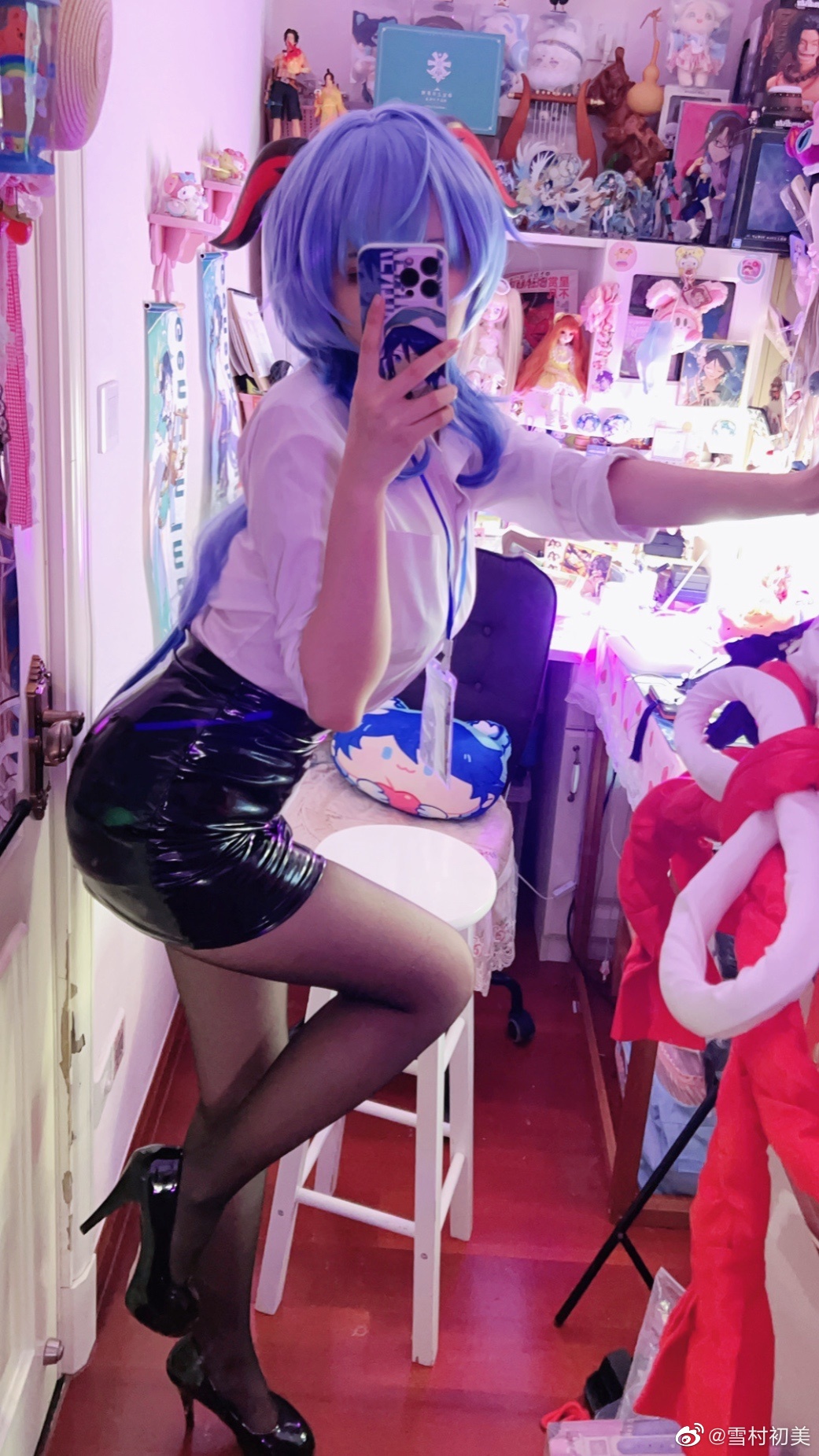 【cos试妆】王小美…那是谁呀？ 原神甘雨@雪村初美 COSPLAY-第5张