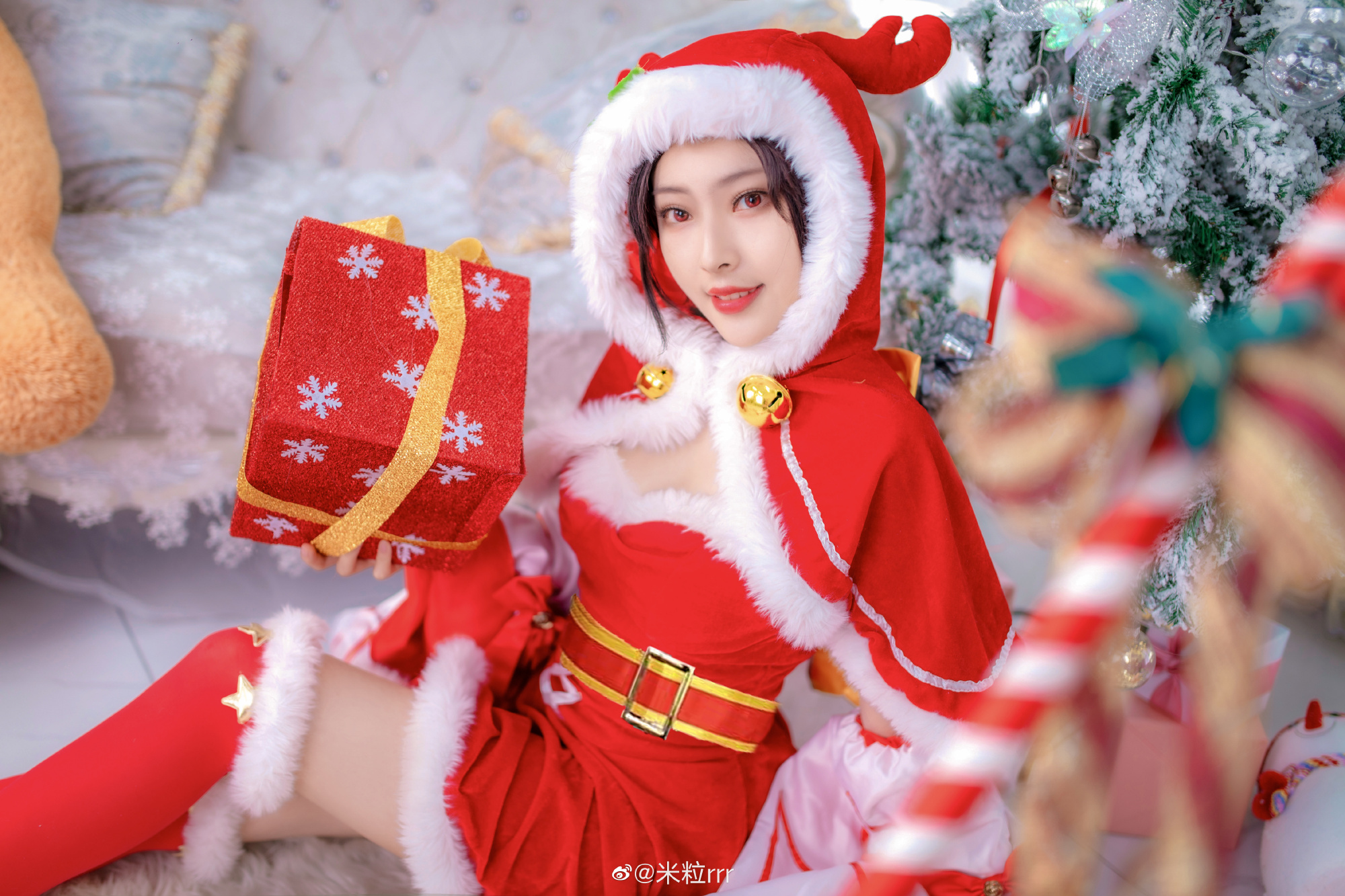 【COS】王者荣耀 貂蝉「貂蝉圣诞恋歌」@米粒rrr COSPLAY-第6张