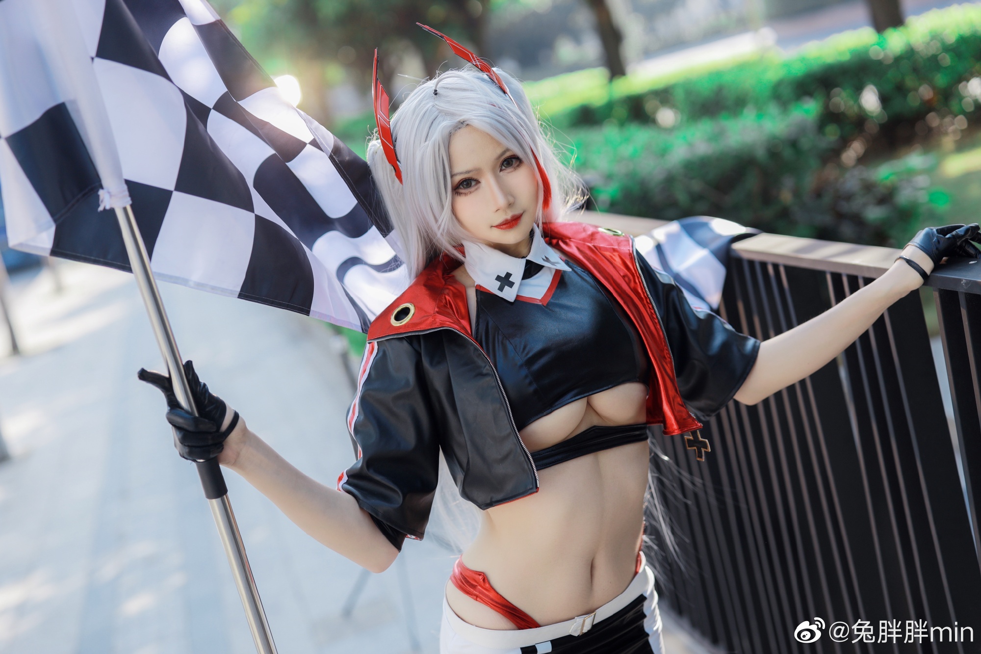 【COS】碧蓝航线 欧根亲王赛车@兔胖胖min COSPLAY-第2张