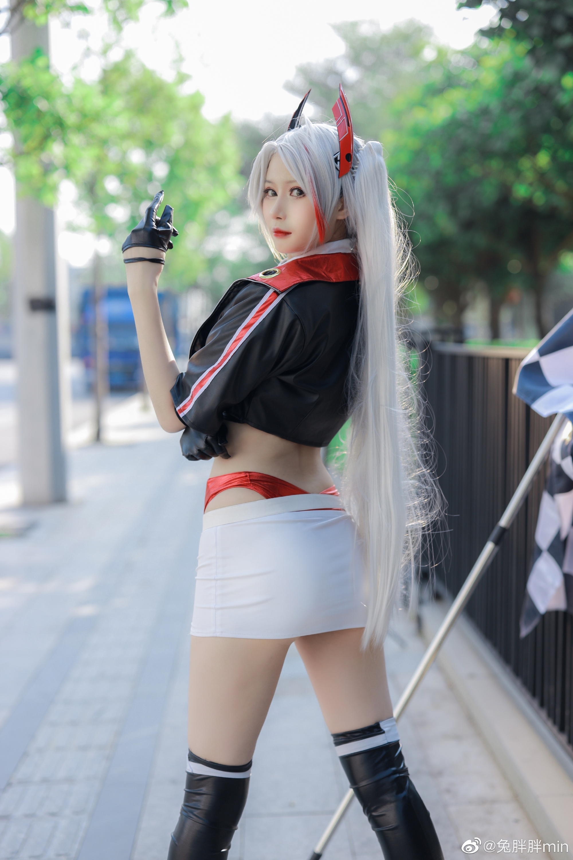 【COS】碧蓝航线 欧根亲王赛车@兔胖胖min COSPLAY-第5张