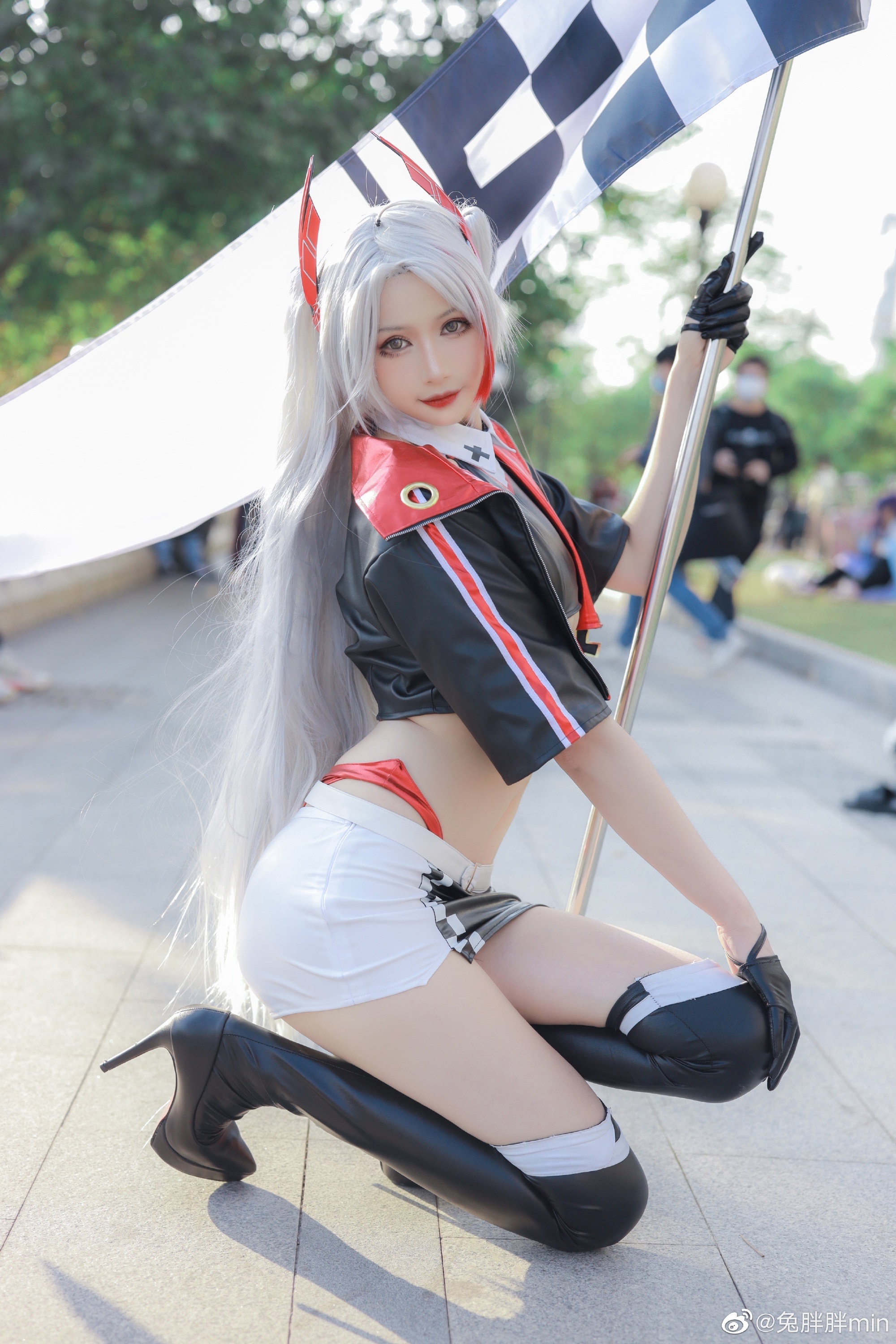 【COS】碧蓝航线 欧根亲王赛车@兔胖胖min COSPLAY-第7张