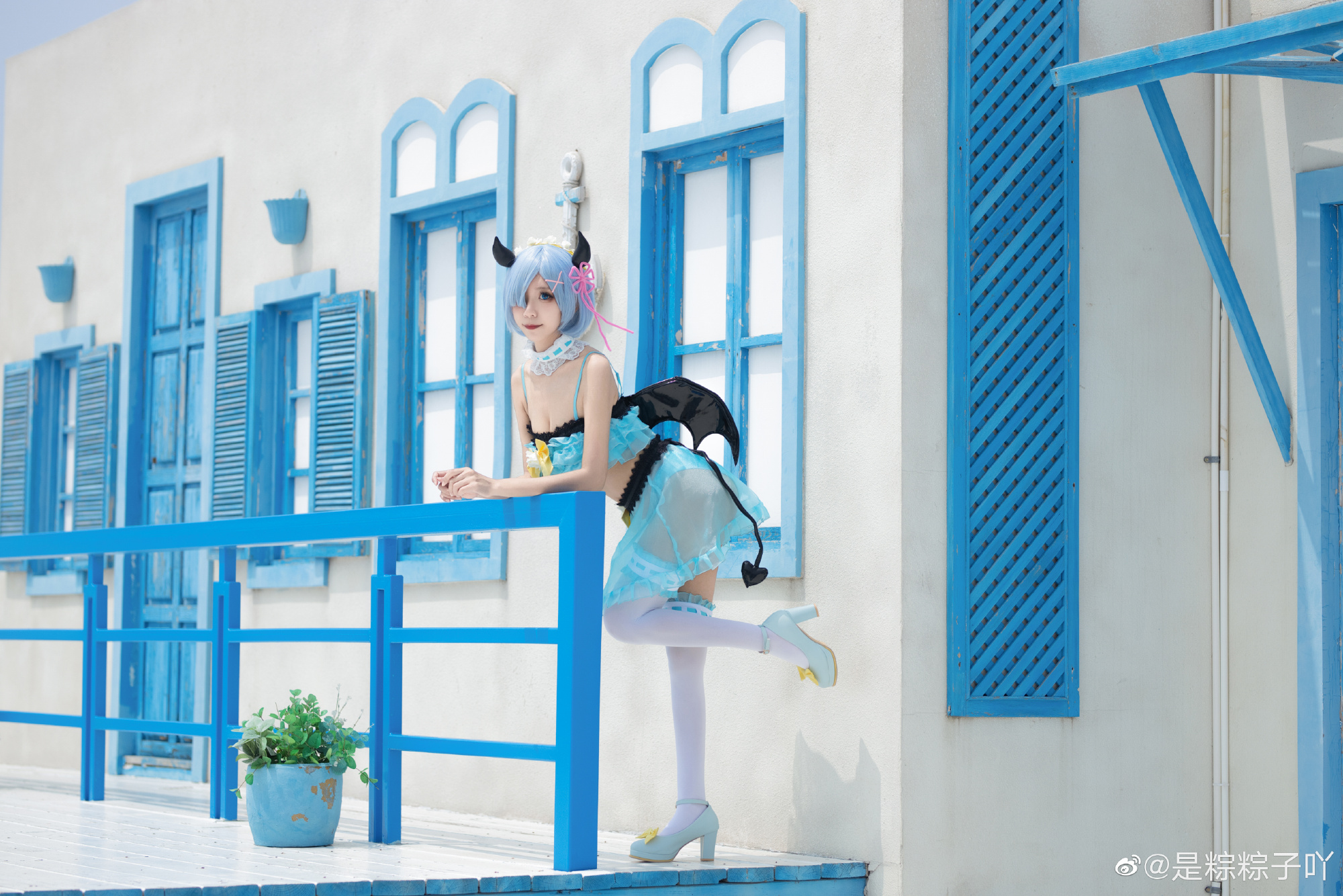 【COS】Re：从零开始的异世界生活 蕾姆小恶魔水着@是粽粽子吖 COSPLAY-第6张