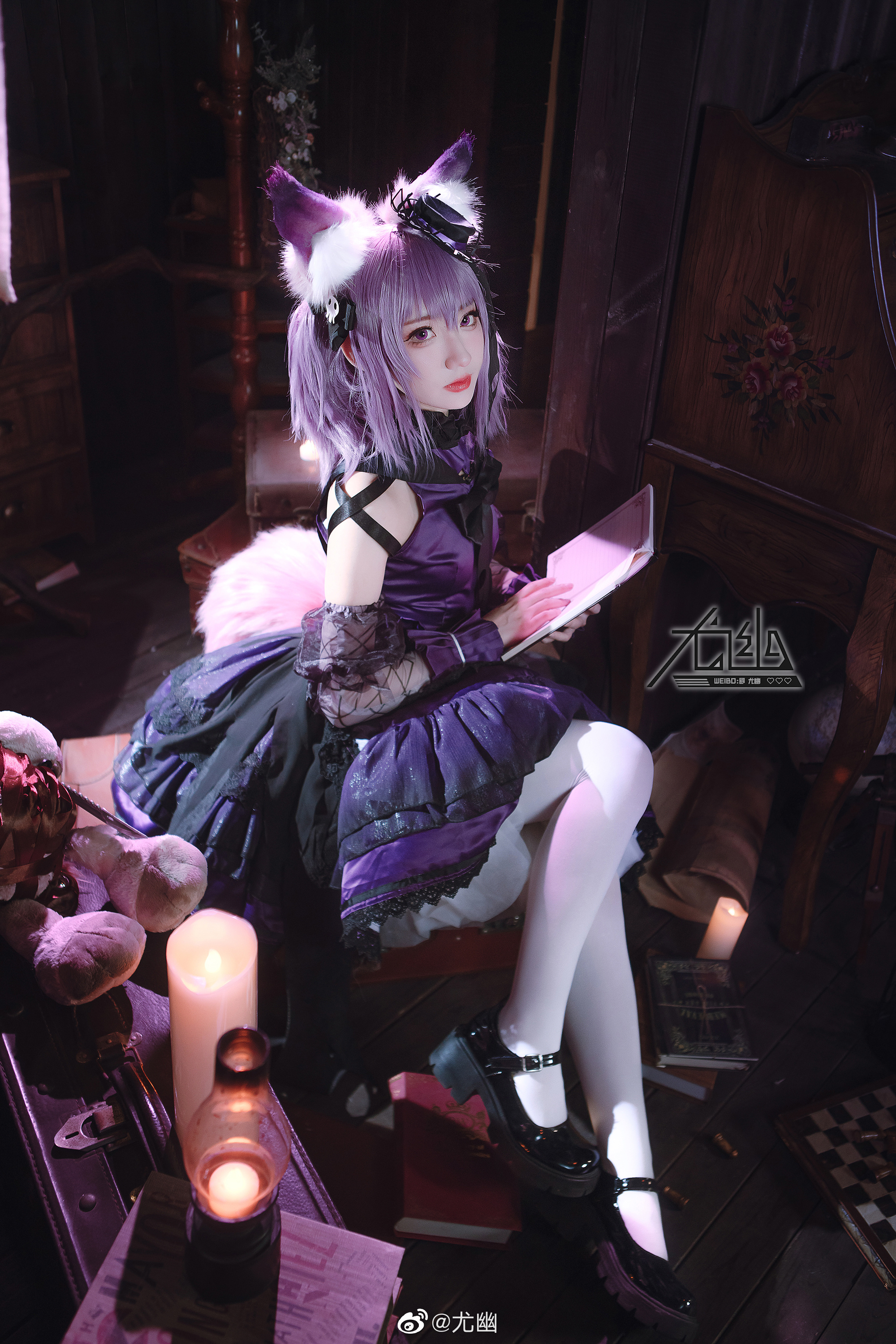 【COS正片】徘徊于廊道间，管理并保护城中各项财产免遭窃贼光顾 明日方舟 巫恋@尤幽 COSPLAY-第4张