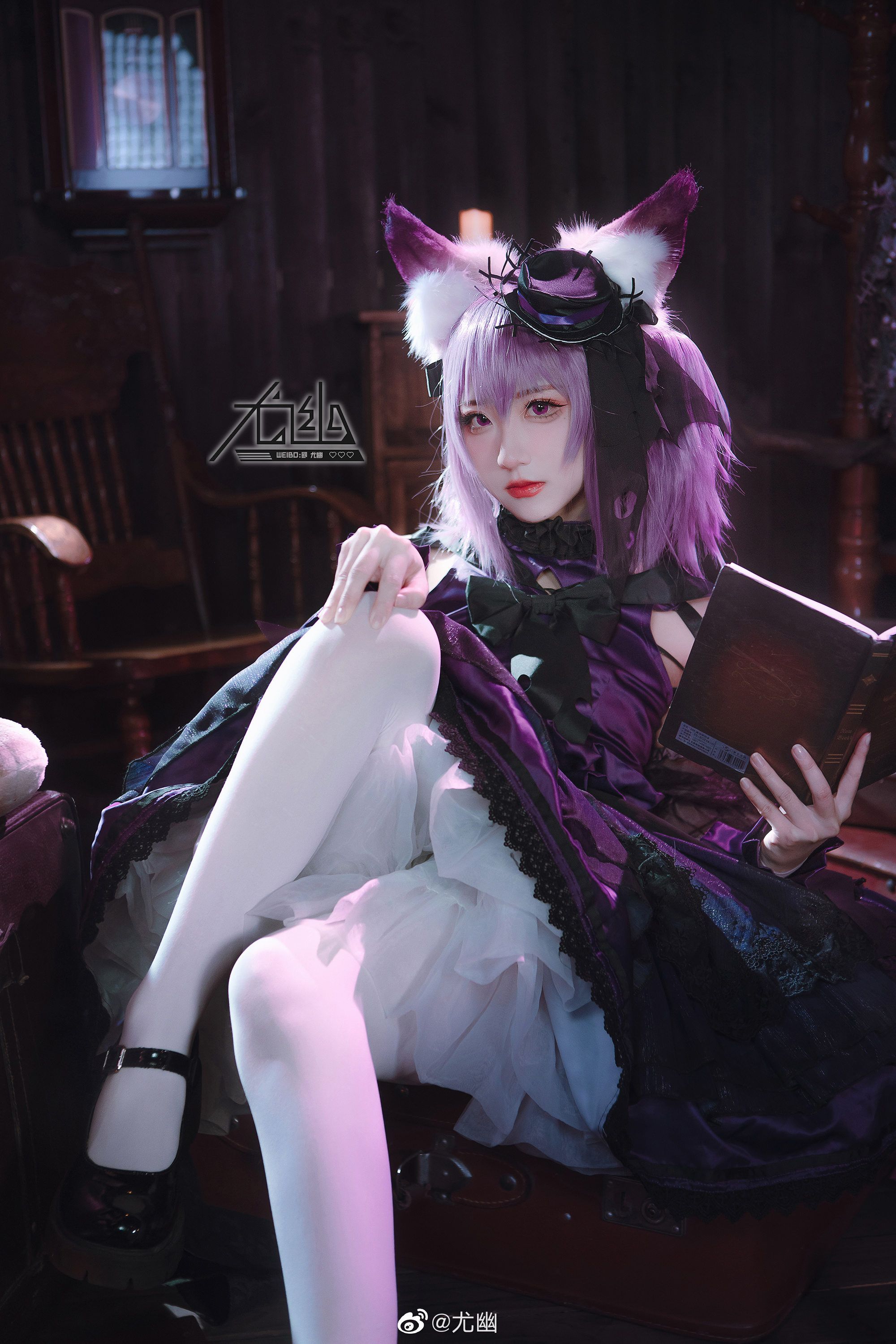 【COS正片】徘徊于廊道间，管理并保护城中各项财产免遭窃贼光顾 明日方舟 巫恋@尤幽 COSPLAY-第14张