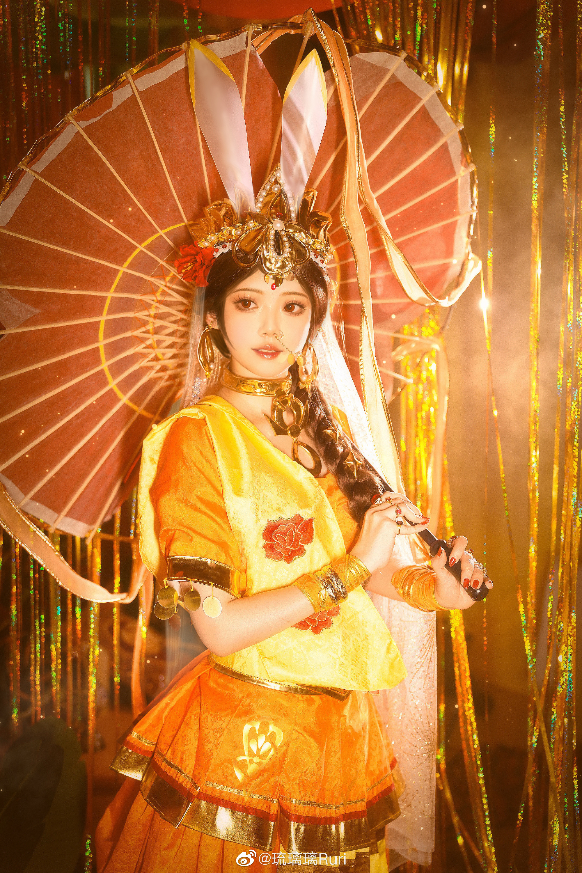 【COS正片】箭射中了谁 谁就是驸马✨ 王者荣耀 公孙离玉兔公主@琉璃璃Ruri COSPLAY-第7张