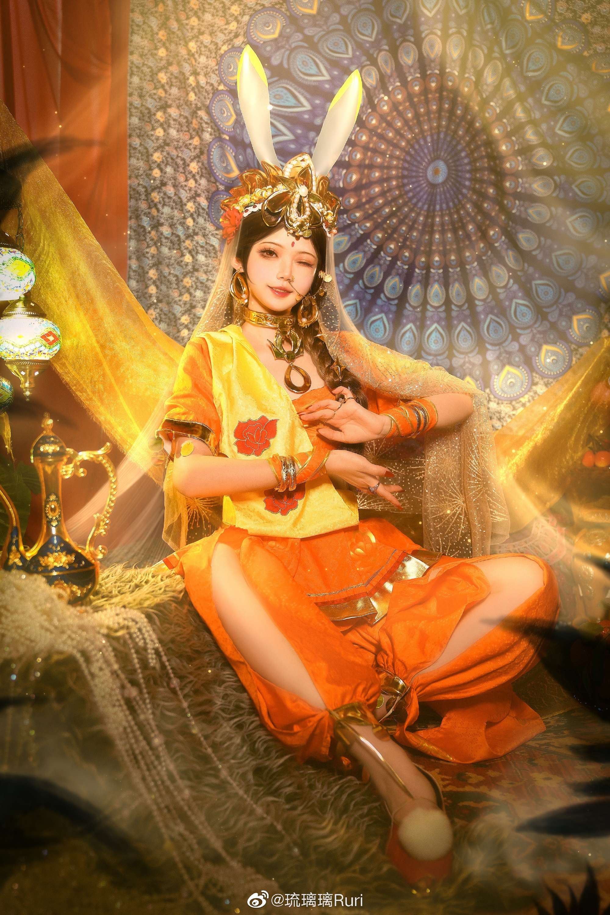 【COS正片】箭射中了谁 谁就是驸马✨ 王者荣耀 公孙离玉兔公主@琉璃璃Ruri COSPLAY-第9张