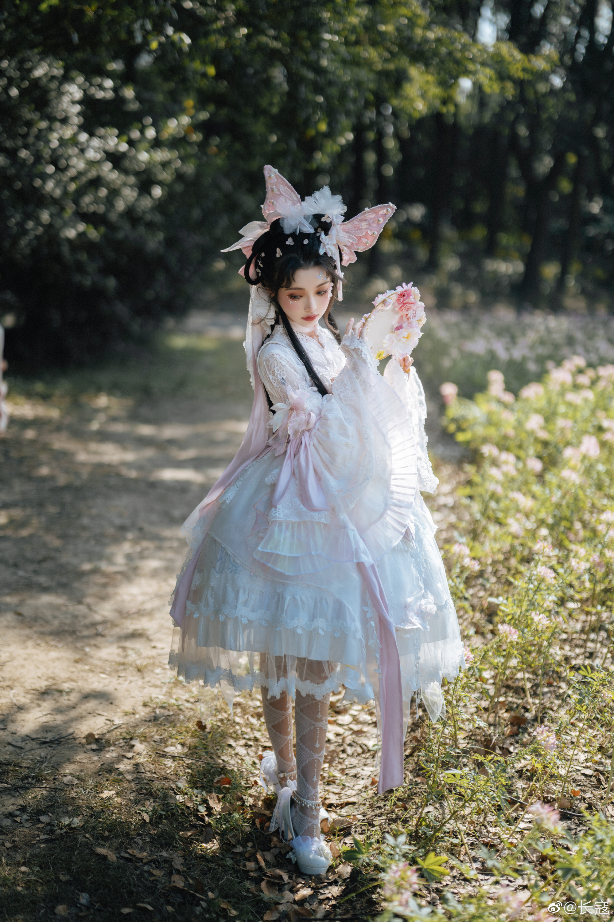 LOLITA 白云舒卷  风在摇曳它的叶子 云霓•蝶粼 樱花粉Jsk@长寇 LOLITA-第17张