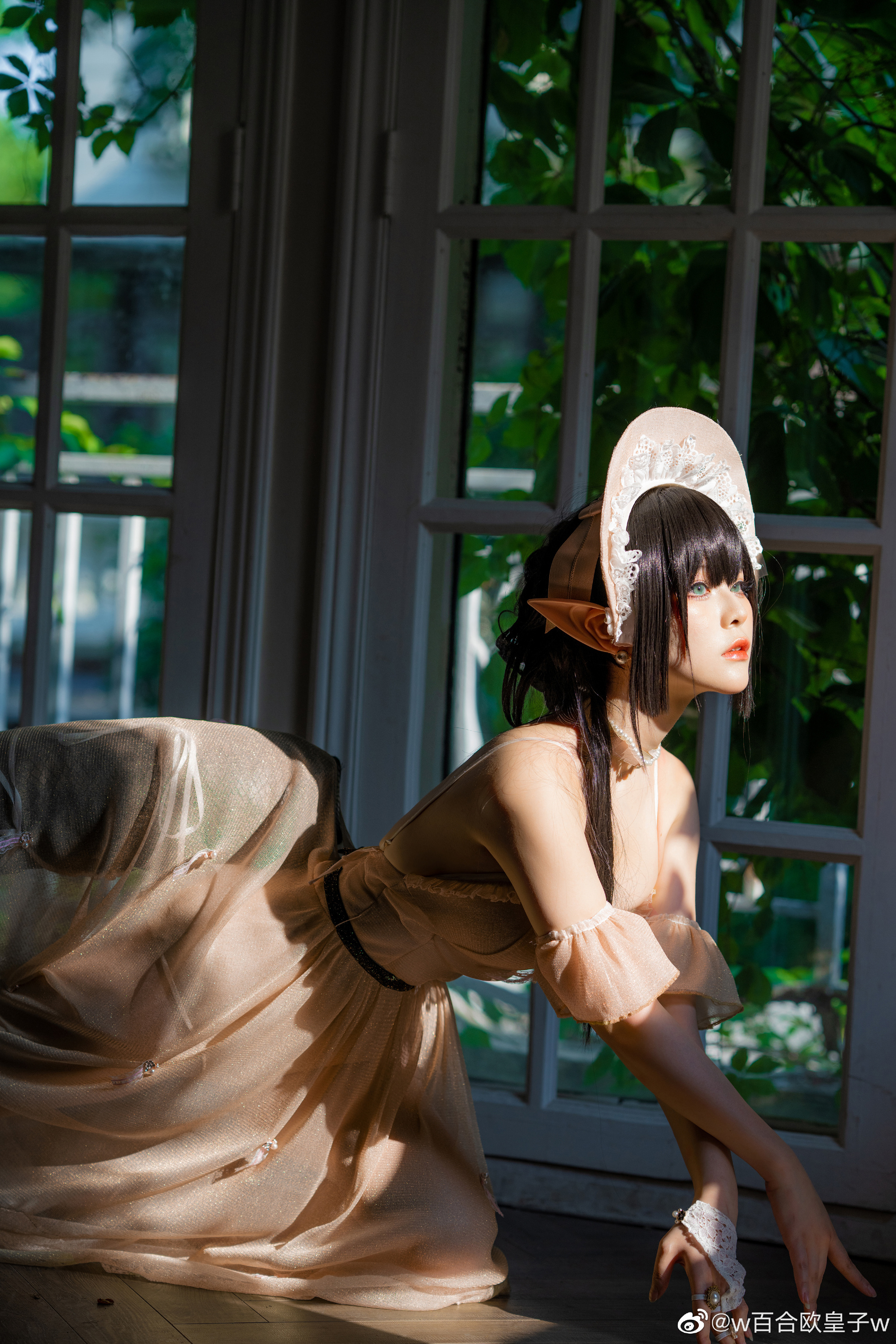 【COS】跳舞就是创造一个只有片刻可见的雕塑。 明日方舟 森蚺-芭蕾装@w百合欧皇子w COSPLAY-第9张