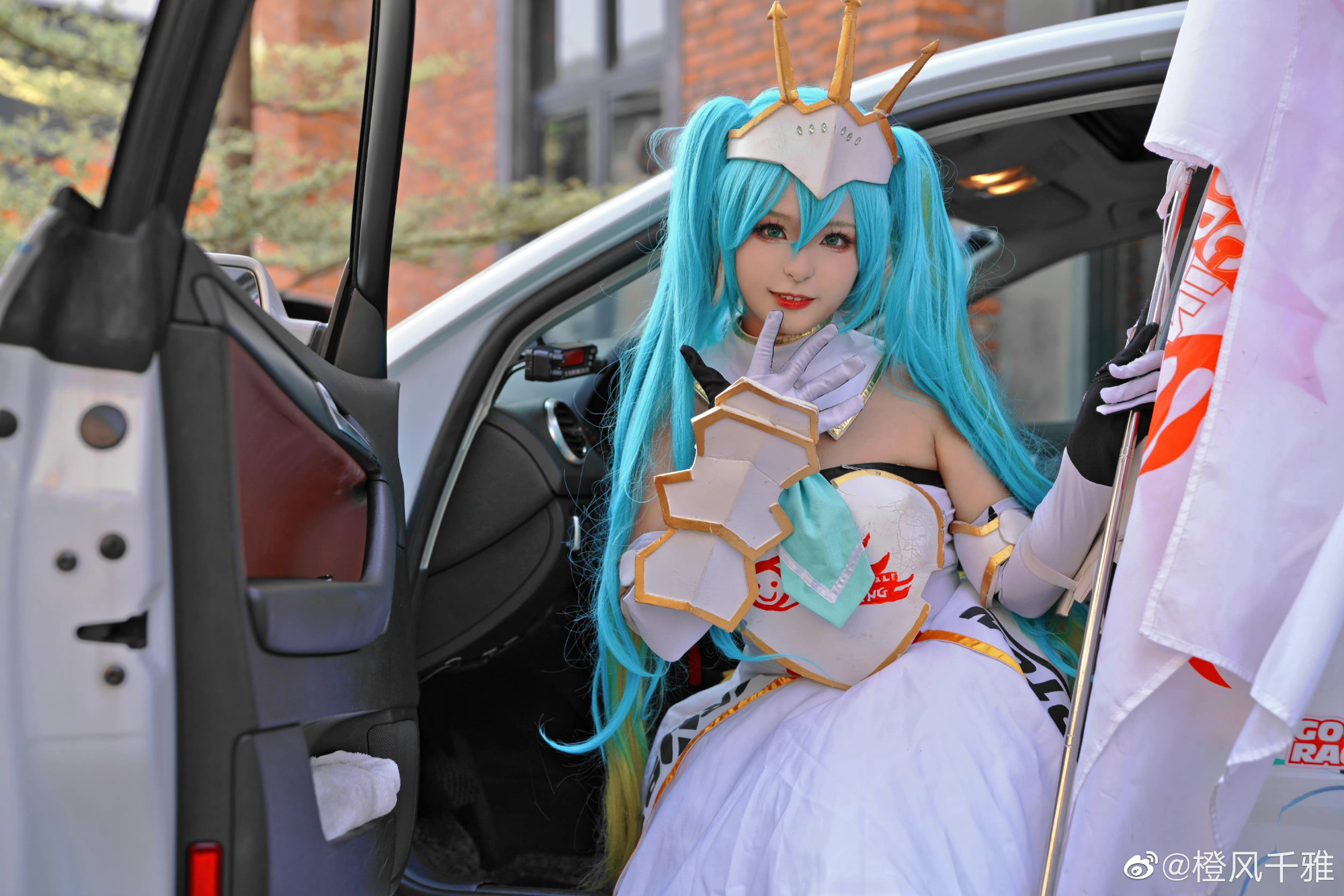 【COS】 ♡做赛道上最闪耀的星吧！♡ 初音未来@橙风千雅 COSPLAY-第3张