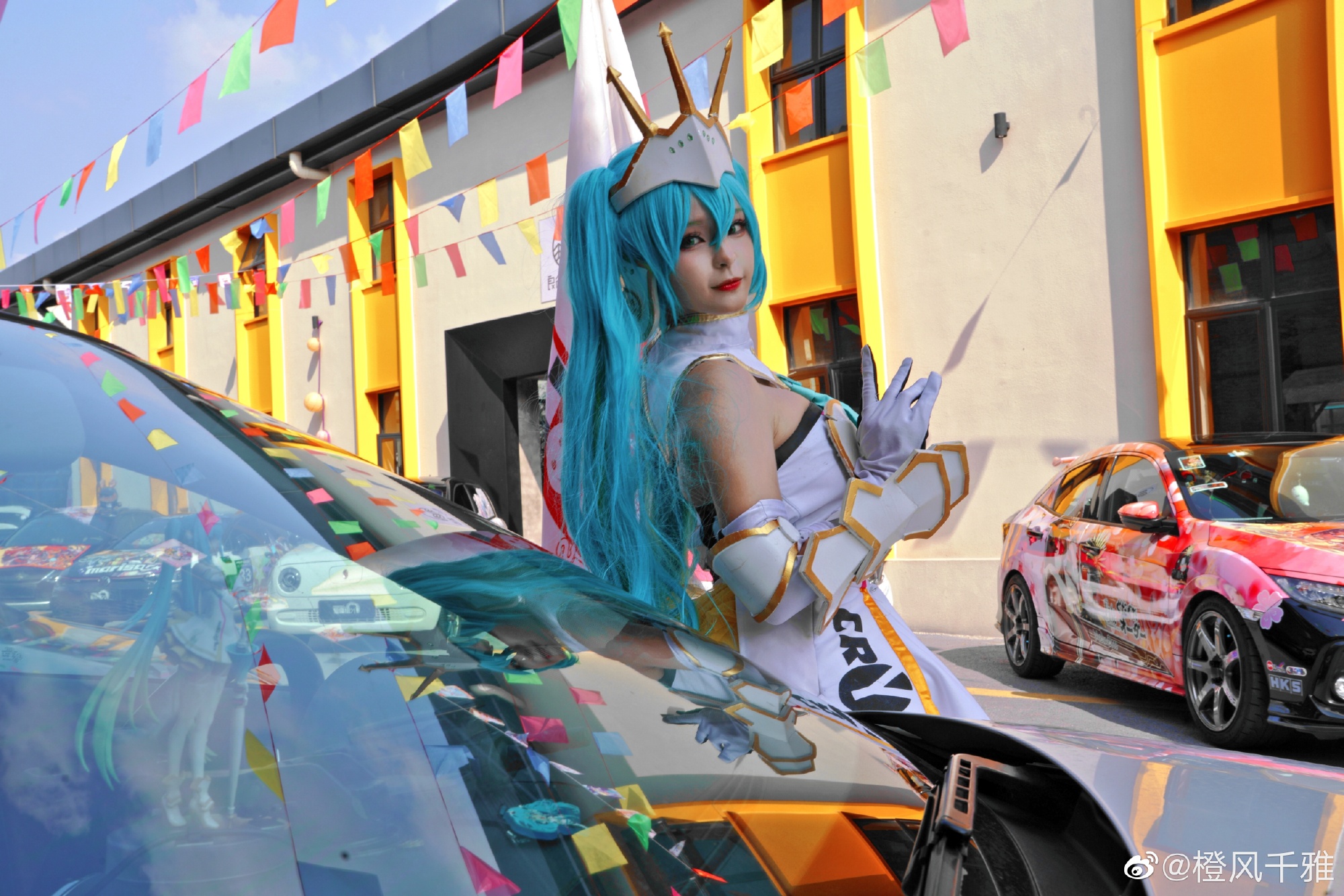 【COS】 ♡做赛道上最闪耀的星吧！♡ 初音未来@橙风千雅 COSPLAY-第4张