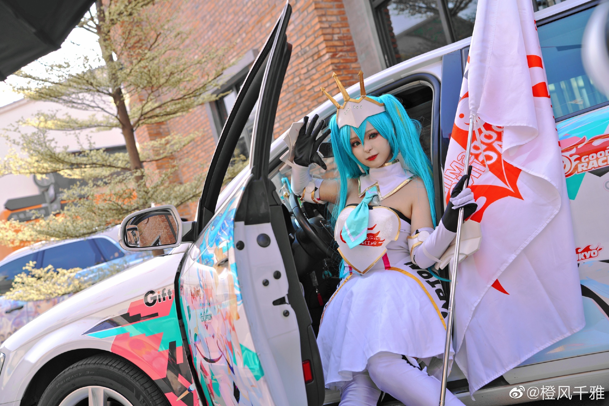 【COS】 ♡做赛道上最闪耀的星吧！♡ 初音未来@橙风千雅 COSPLAY-第6张