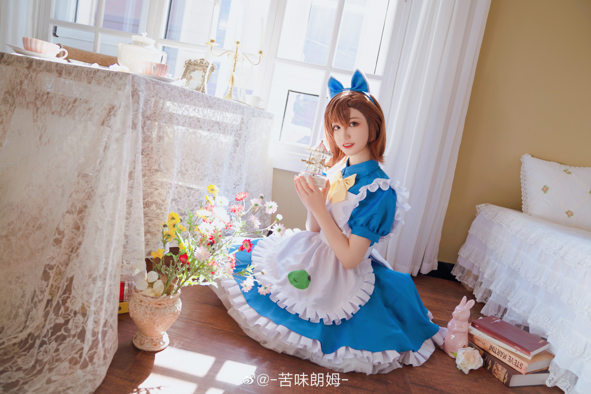 【COS】某科学的超电磁炮 御坂美琴 蓝白插画女仆ver.??@-苦味朗姆- COSPLAY-第7张