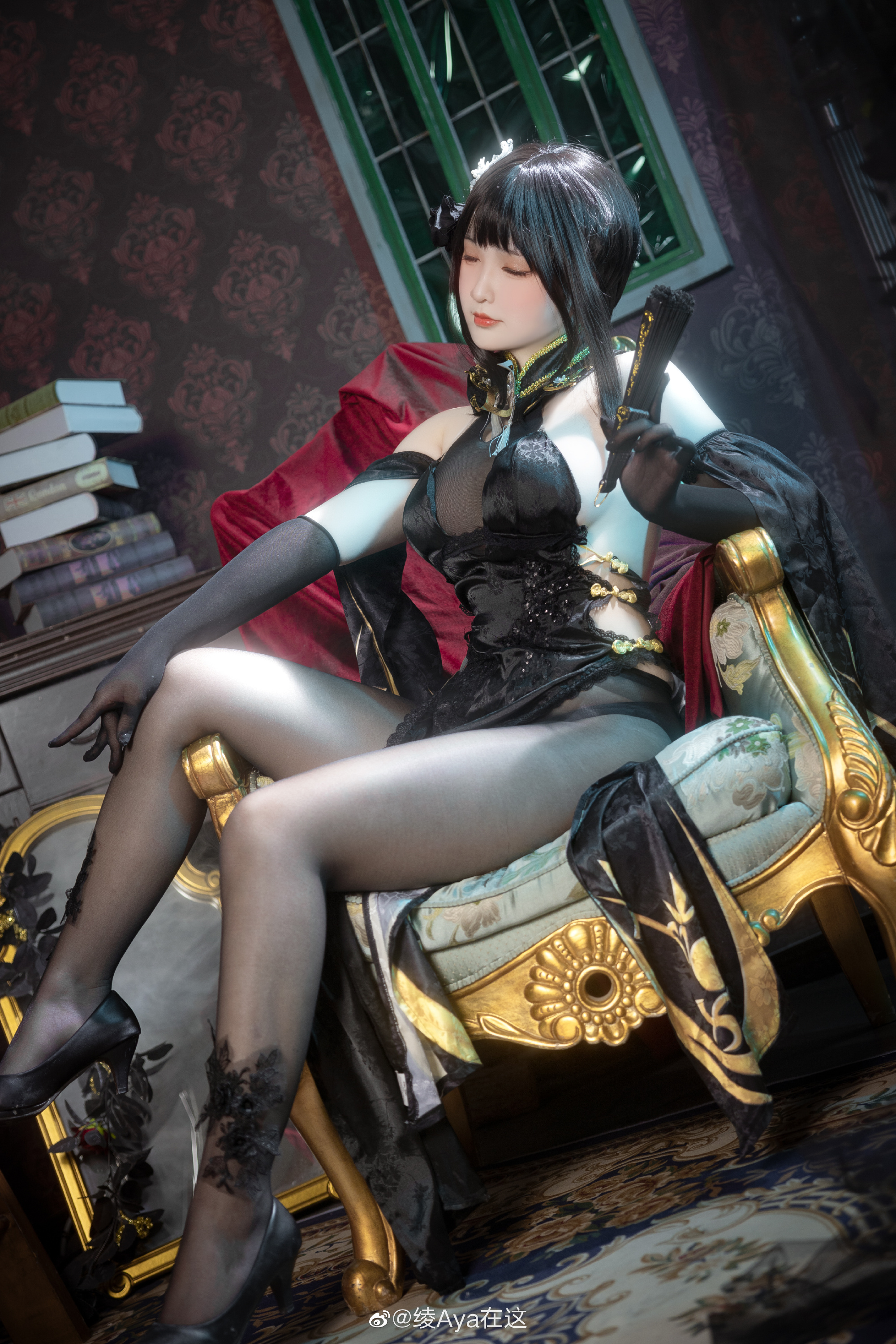 碧蓝航线 镇海旗袍-奇奢华苑@绫Aya在这 COSPLAY-第10张