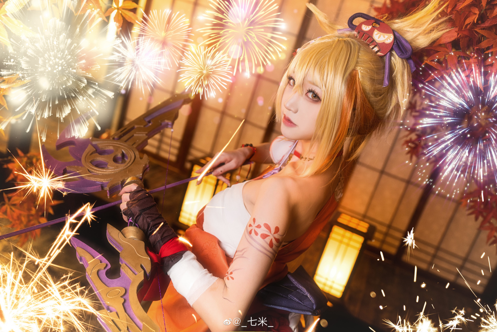 【COS】原神 英雄形态的宵宫姐姐登场！@_七米_ COSPLAY-第15张