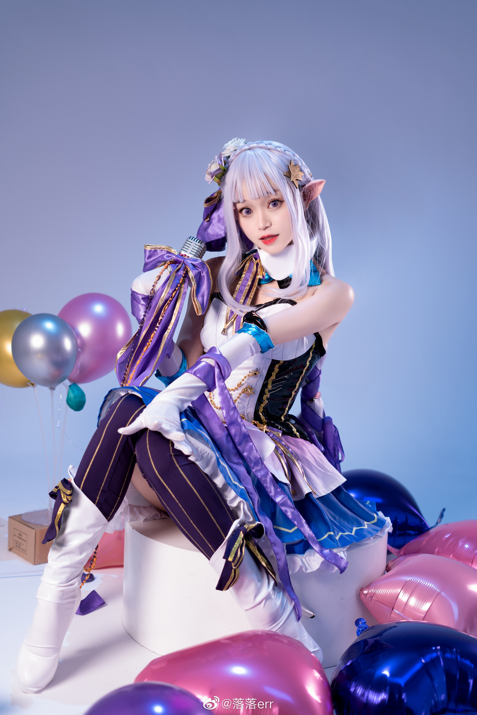 【COS】从零开始的小偶像生活  re:从零开始的异世界生活 艾米莉亚@落落err COSPLAY-第7张