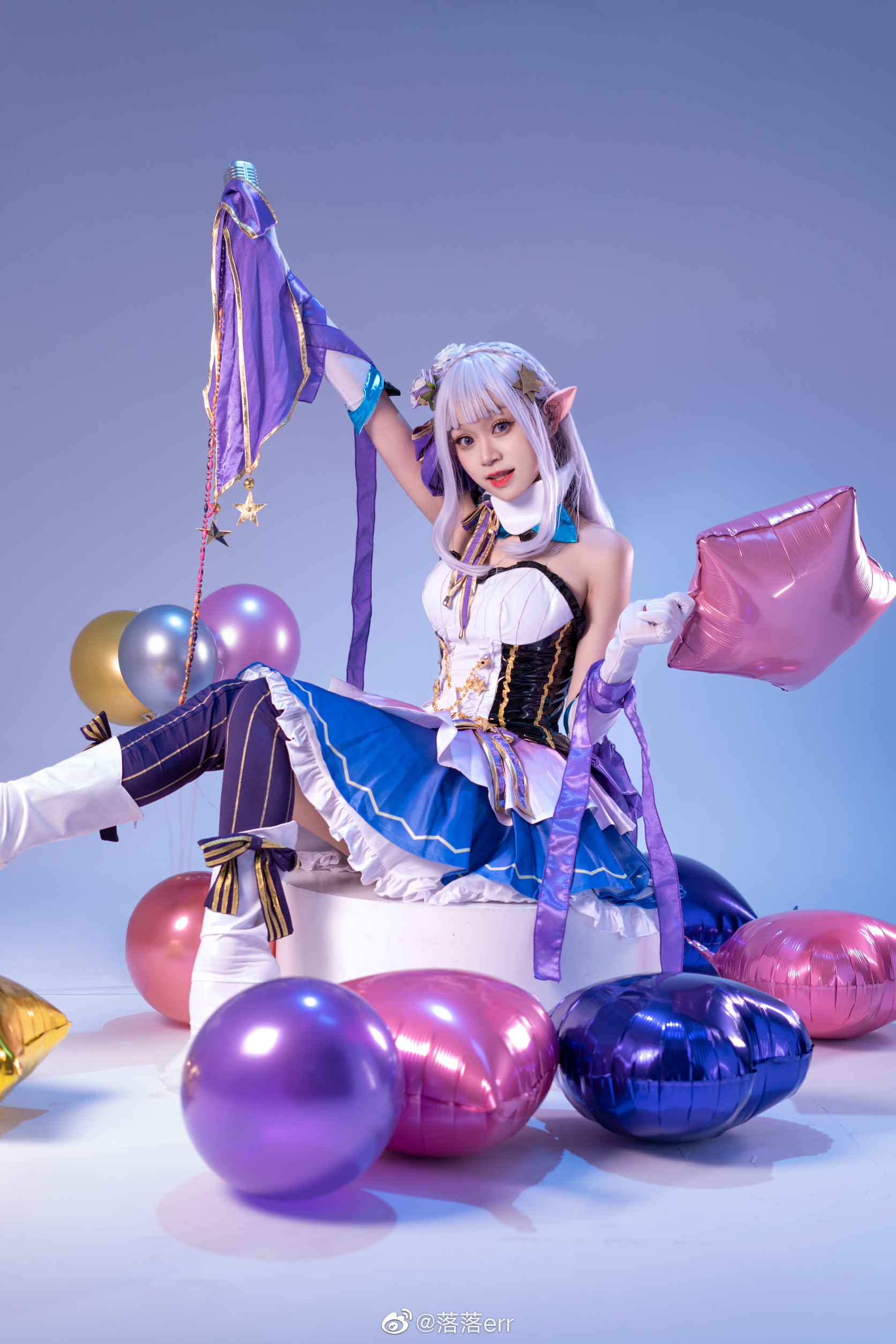 【COS】从零开始的小偶像生活  re:从零开始的异世界生活 艾米莉亚@落落err COSPLAY-第11张