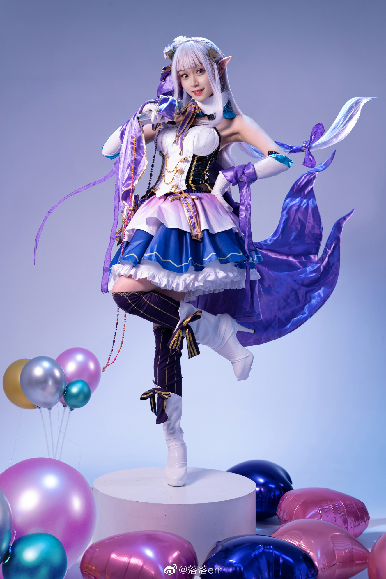 【COS】从零开始的小偶像生活  re:从零开始的异世界生活 艾米莉亚@落落err COSPLAY-第8张