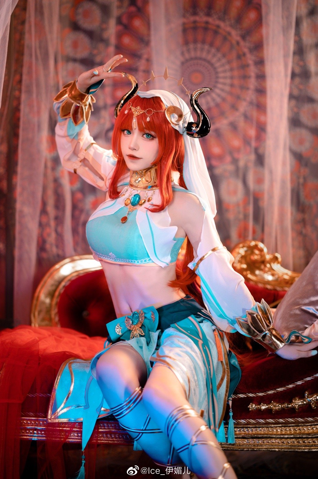 【COS】千朵玫瑰带来的黎明 原神 妮露要跳「花神之舞」@Ice_伊媚儿 COSPLAY-第1张